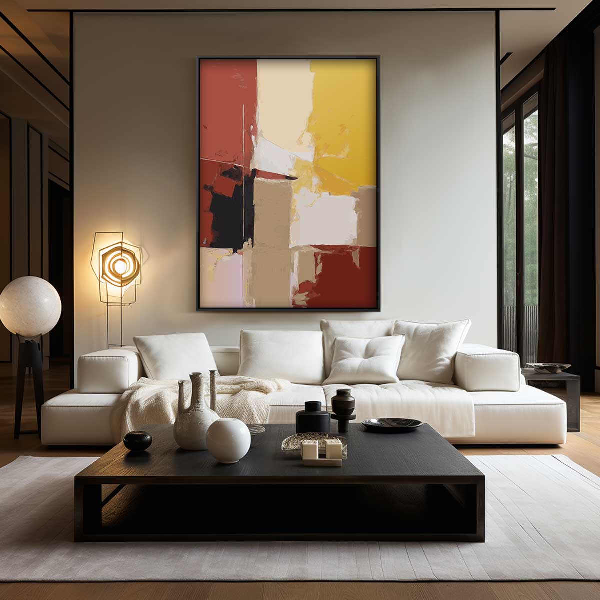 Abstracte Harmonie Kunstwerk-canvas-dibond-plexiglas-wanddecoratie-WallArtistic