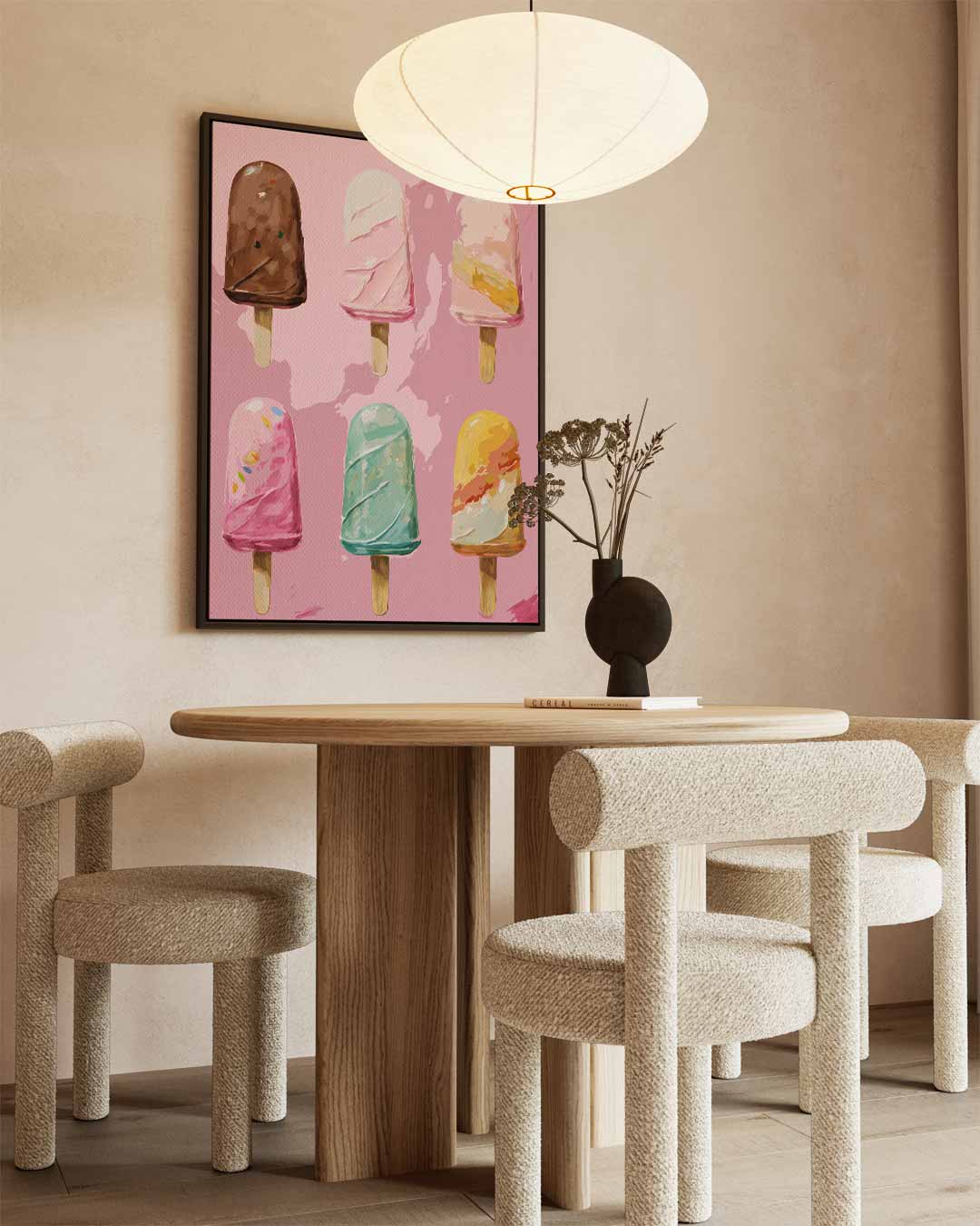Kunstzinnige IJslolly Illustratie Kunstwerk-canvas-dibond-plexiglas-wanddecoratie-WallArtistic