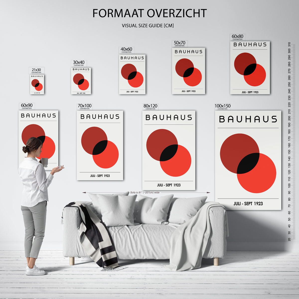 Cirkelvormen en lijnen Poster