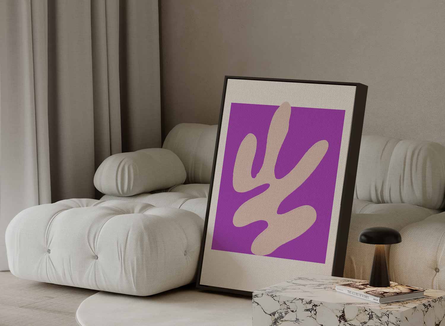Abstract purpere flow Kunstwerk-canvas-dibond-plexiglas-wanddecoratie-WallArtistic