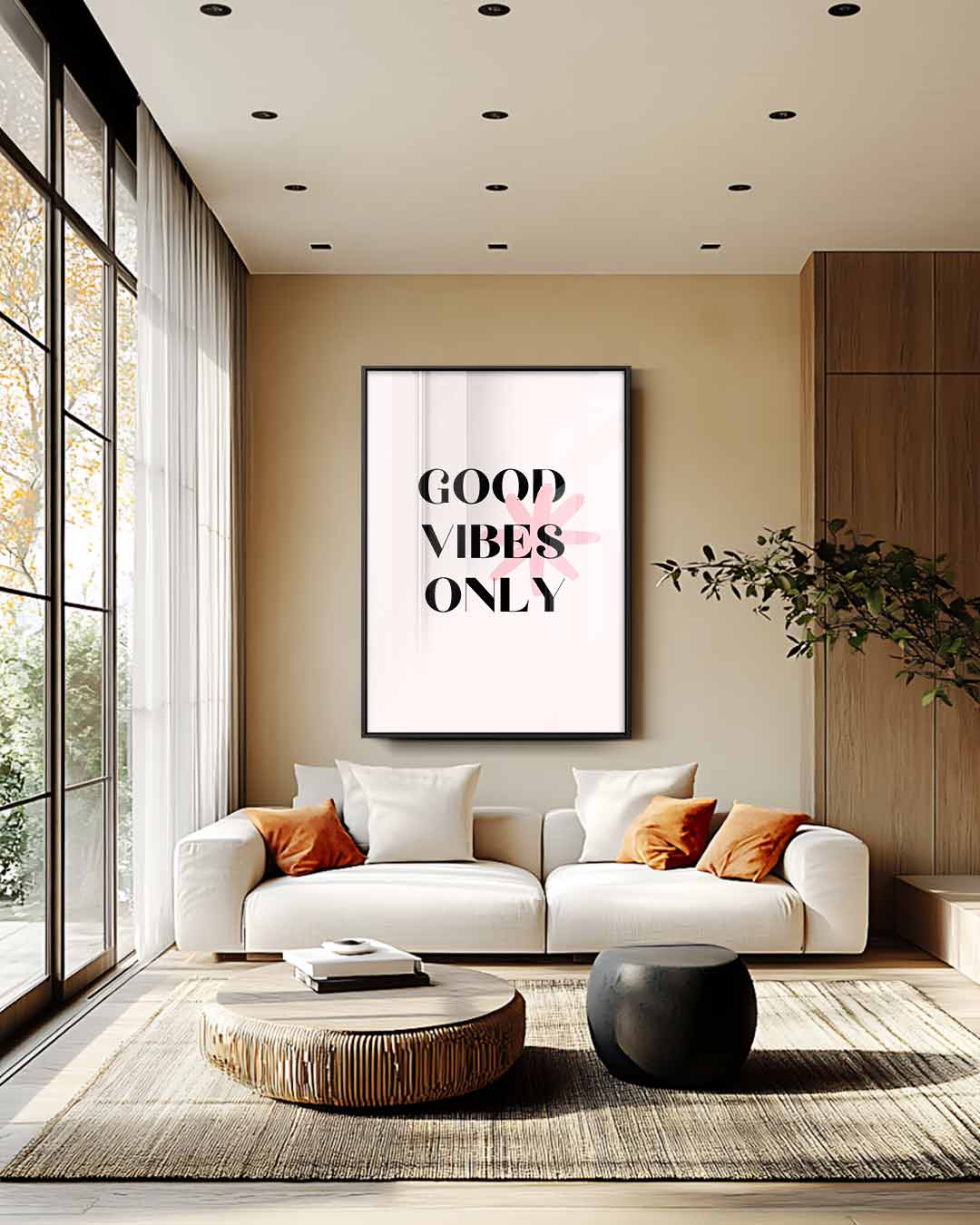 Good Vibes Only Poster Kunstwerk-canvas-dibond-plexiglas-wanddecoratie-WallArtistic