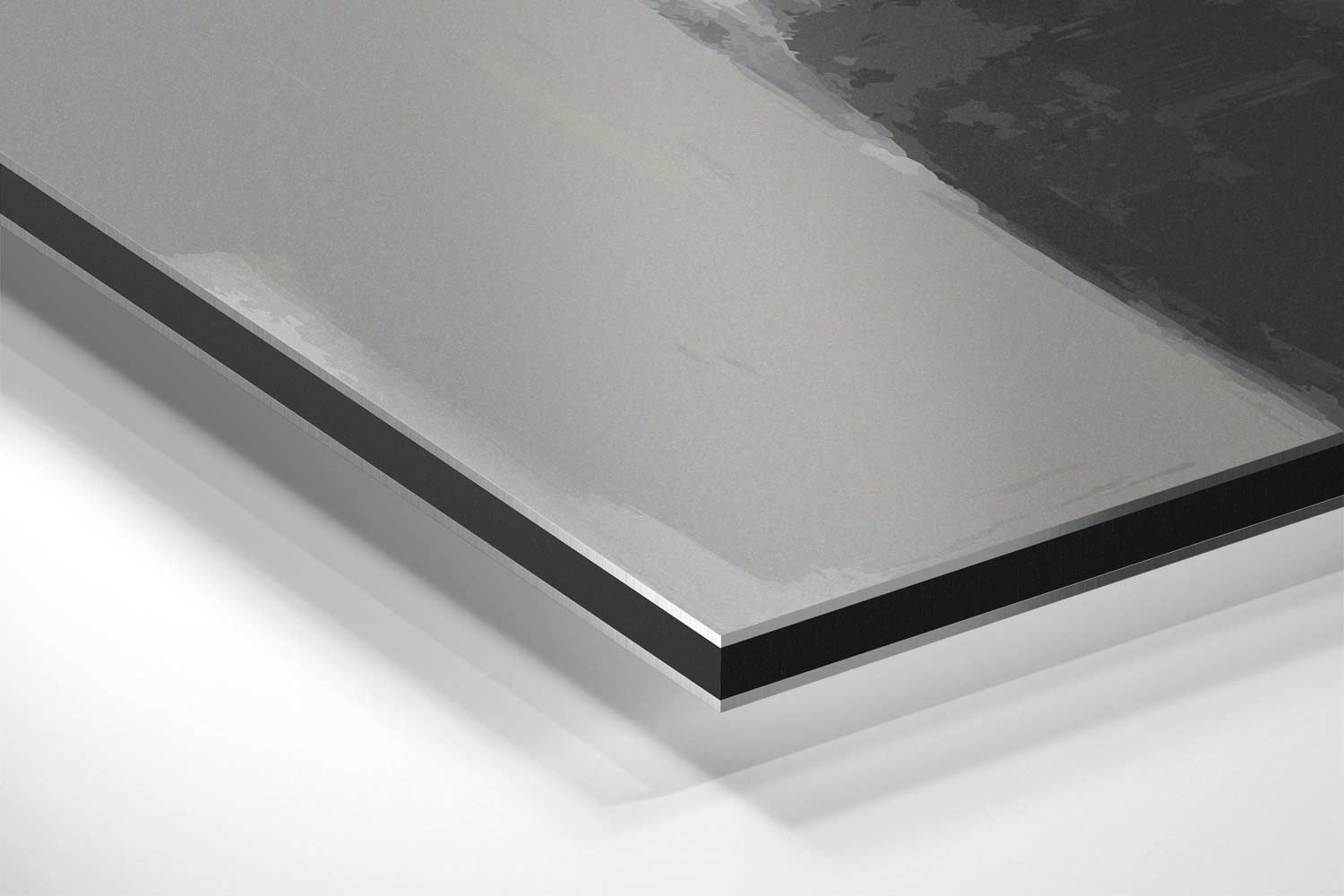 Moderne Grijstinten Abstractie Kunstwerk-canvas-dibond-plexiglas-wanddecoratie-WallArtistic