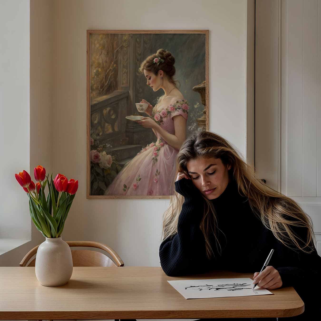 Elegante Vintage Damesposter-WallArtistic