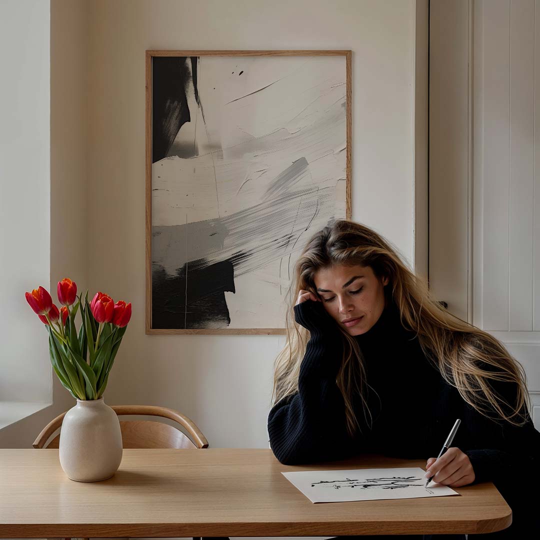 Moderne Abstracte Kunst Poster-WallArtistic