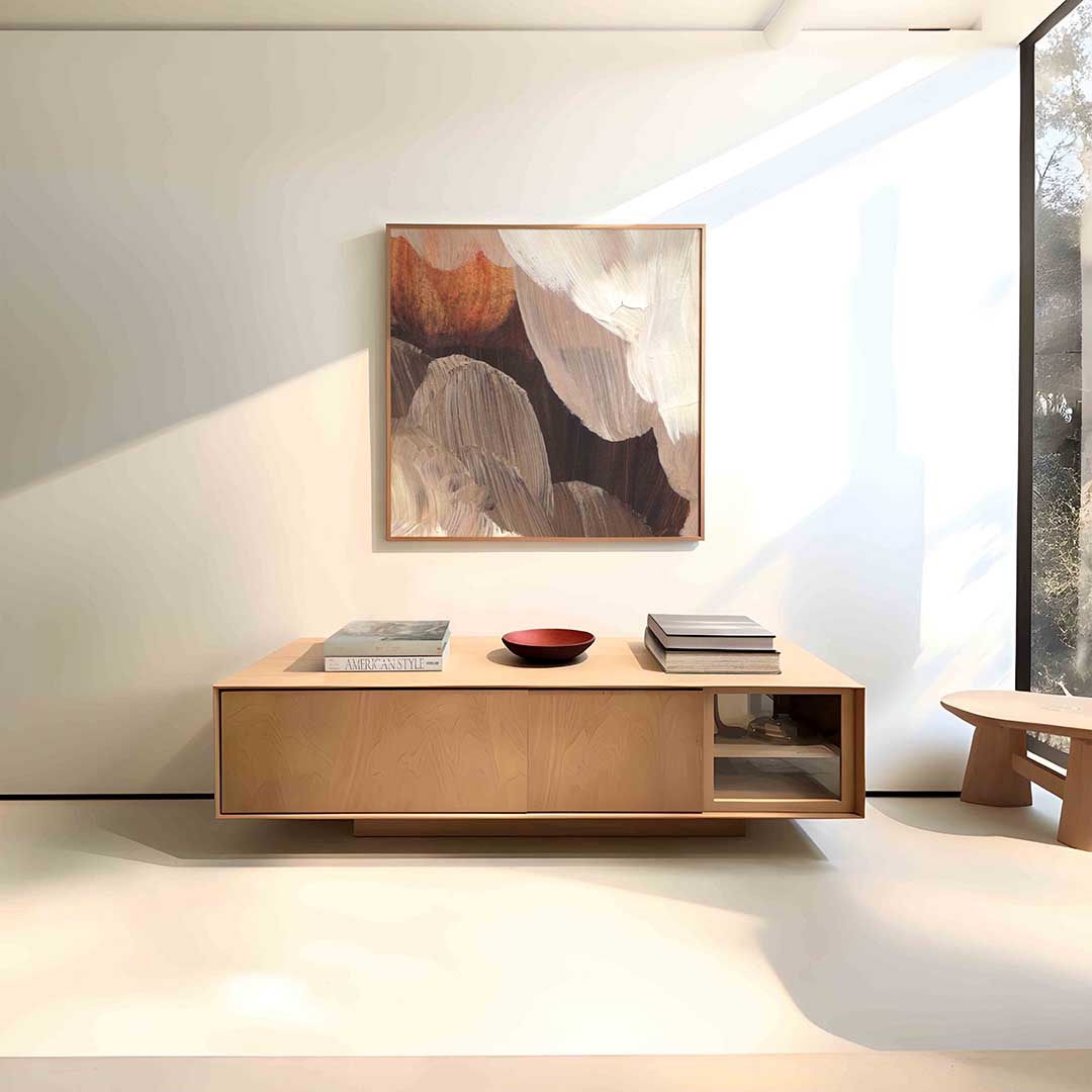 Abstracte penseelstreken Poster