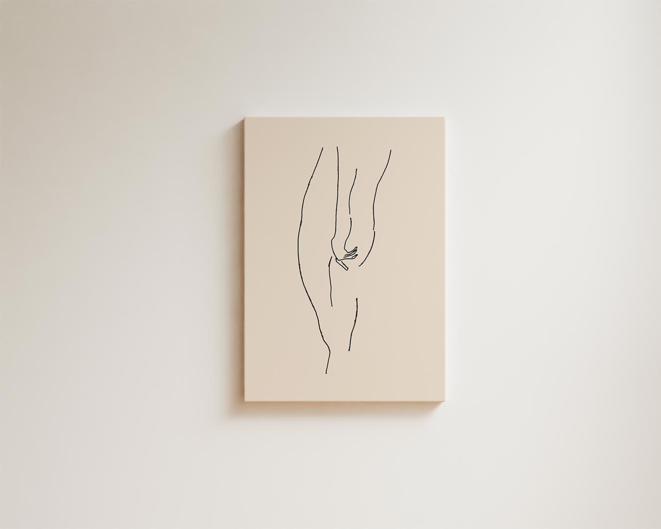 Sierlijke Lijntekening Kunstwerk-canvas-dibond-plexiglas-wanddecoratie-WallArtistic