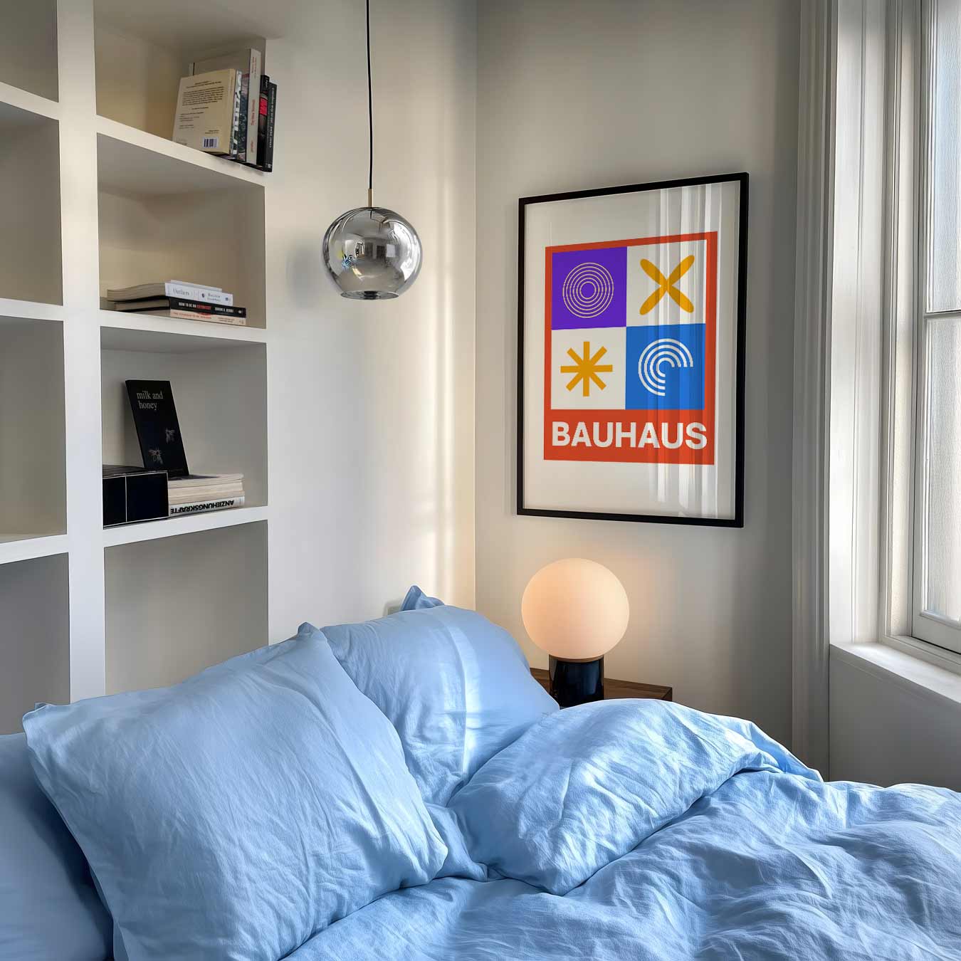 Bauhaus Abstract Vierkant Poster-WallArtistic