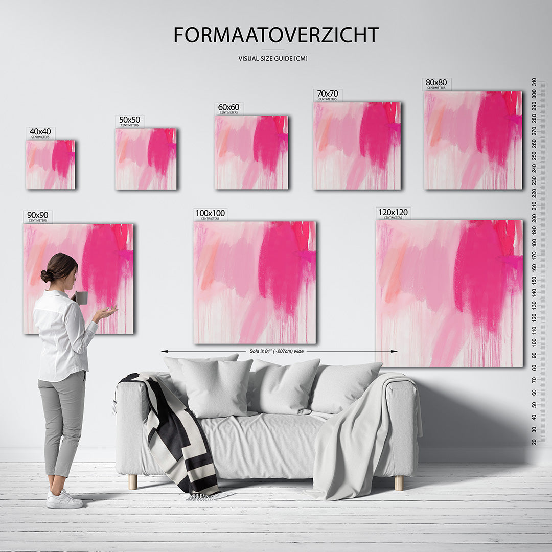 Vloeiende kleurencompositie Kunstwerk
