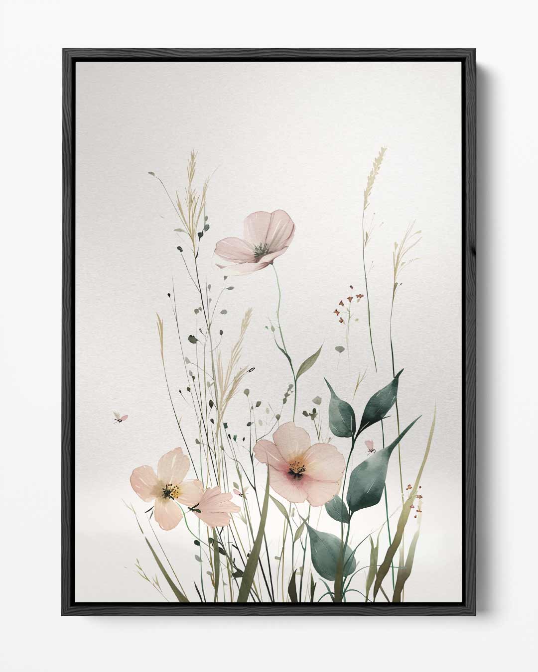 Zachte Bloementuin Illustratie Kunstwerk-canvas-dibond-plexiglas-wanddecoratie-WallArtistic