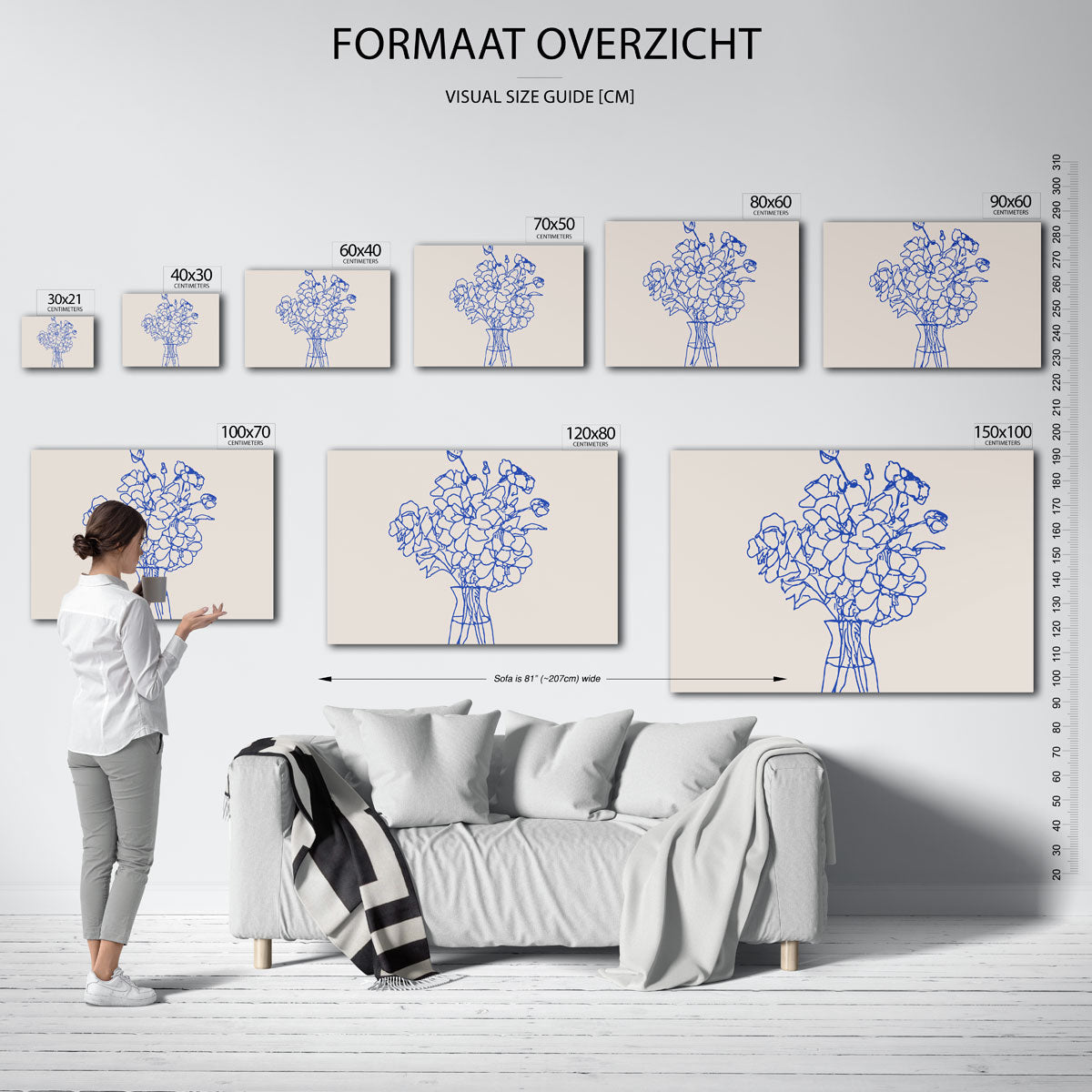 Bloemen in vaas Poster