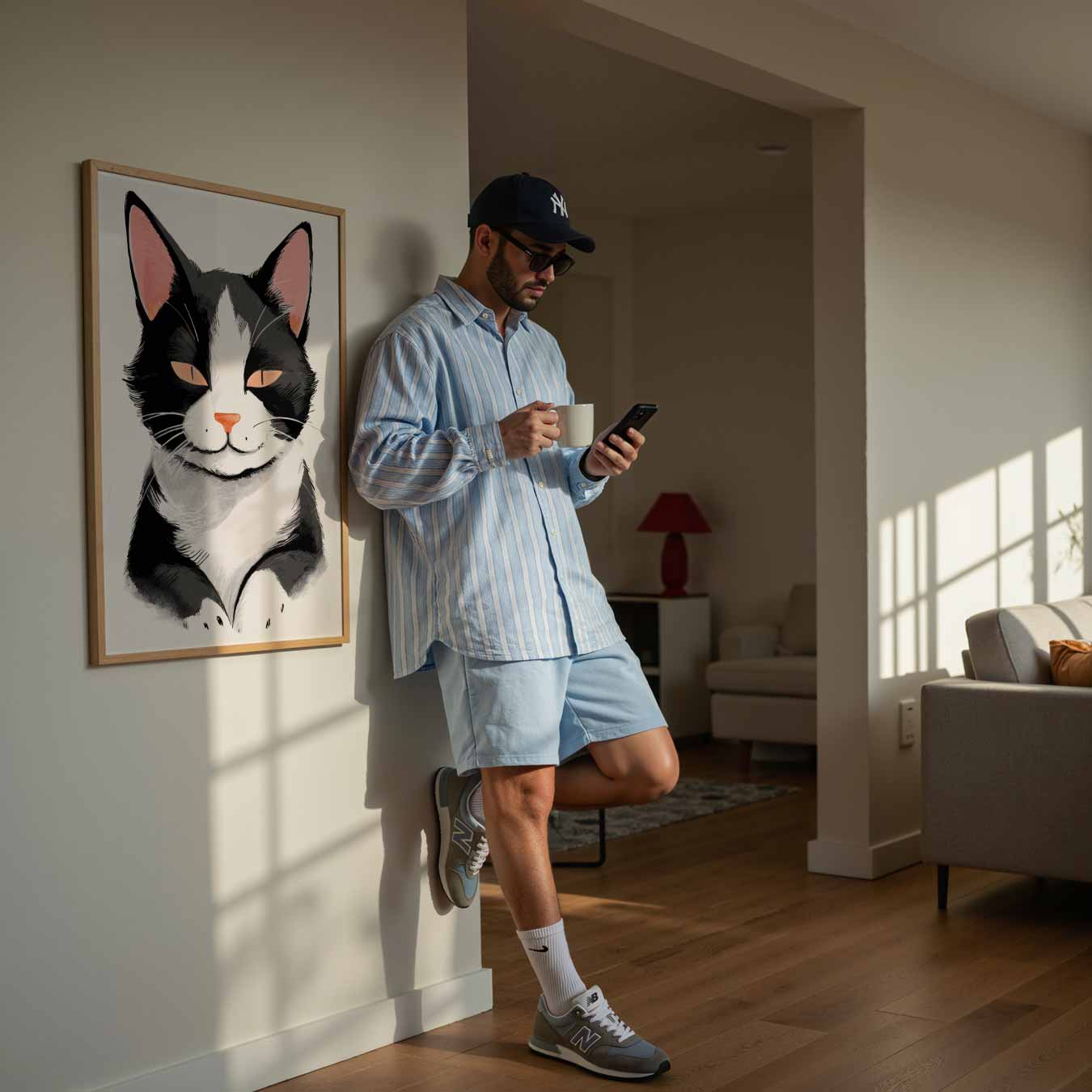 Schattige Kattenkunst Poster-WallArtistic