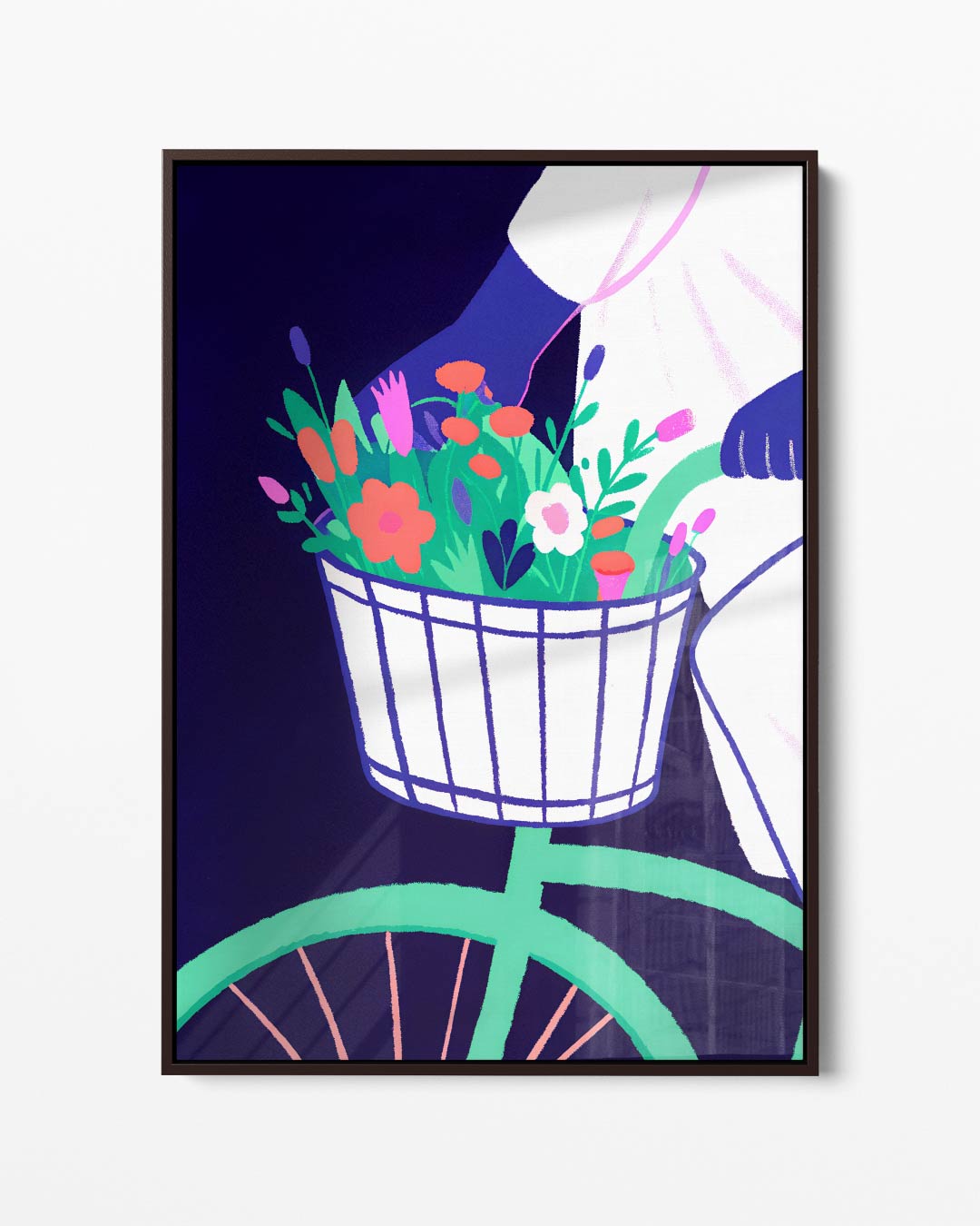 Fietstocht in Bloei Kunstwerk-canvas-dibond-plexiglas-wanddecoratie-WallArtistic