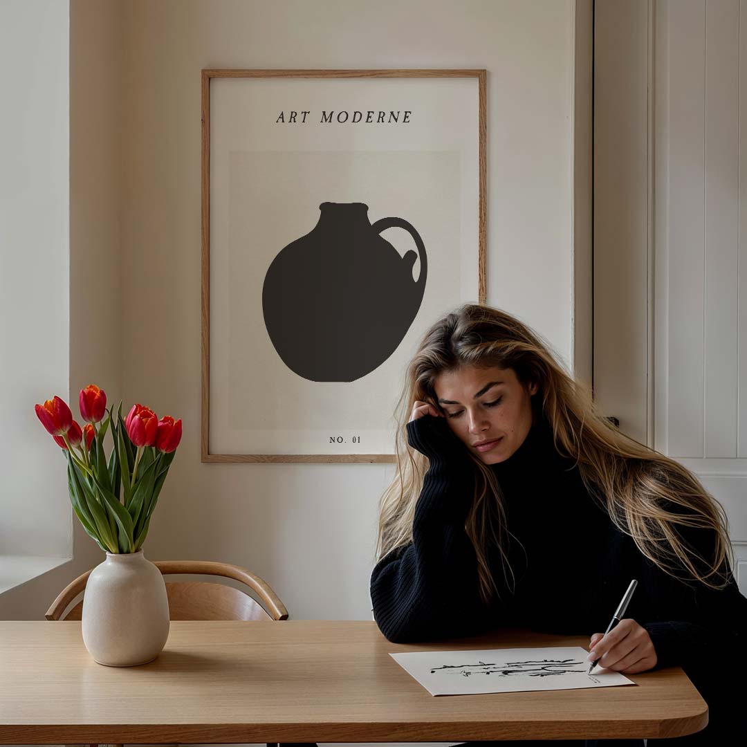 Moderne Kunst Vaas Poster-WallArtistic