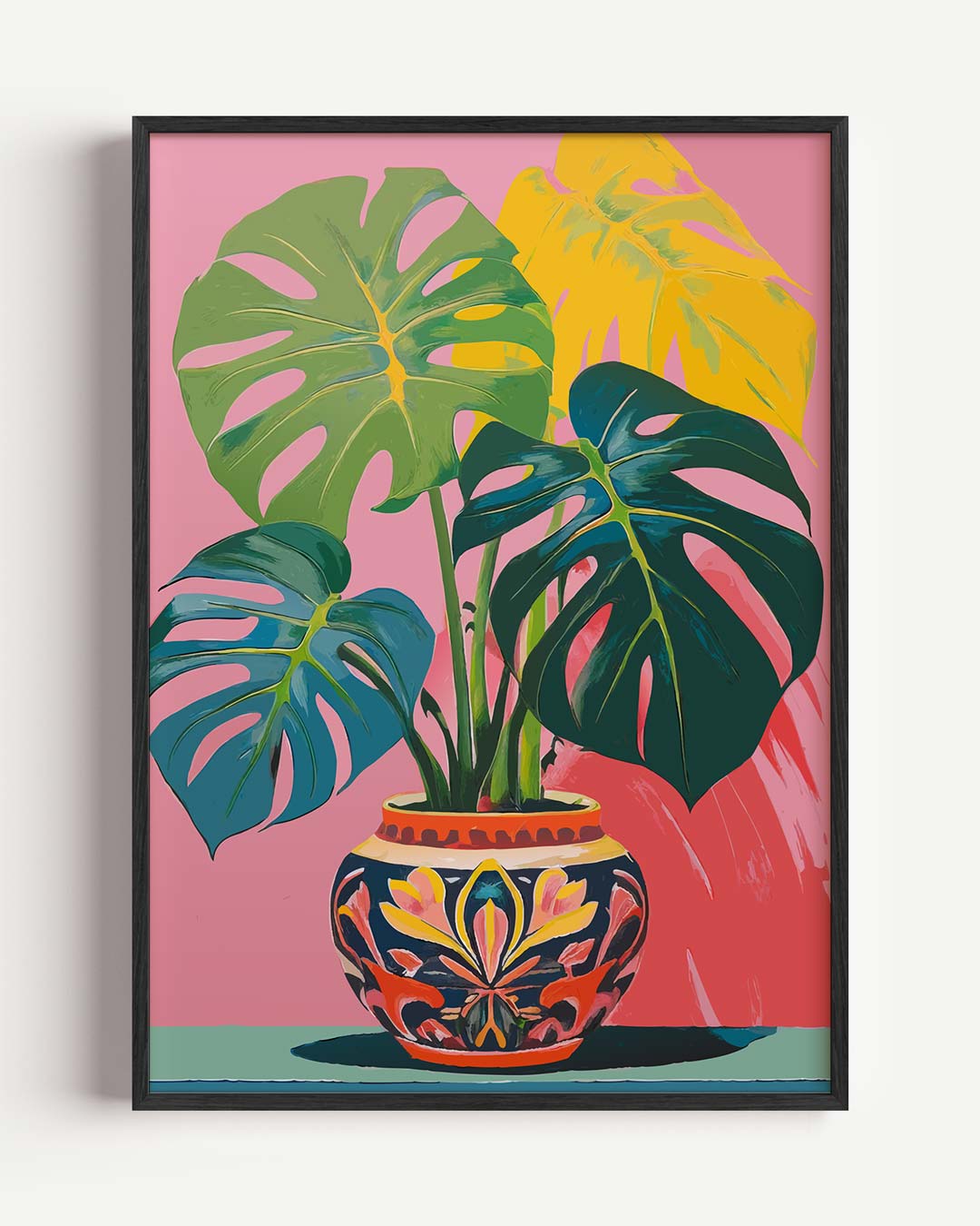 Tropische Bladeren in Vrolijke Kleuren Poster-WallArtistic