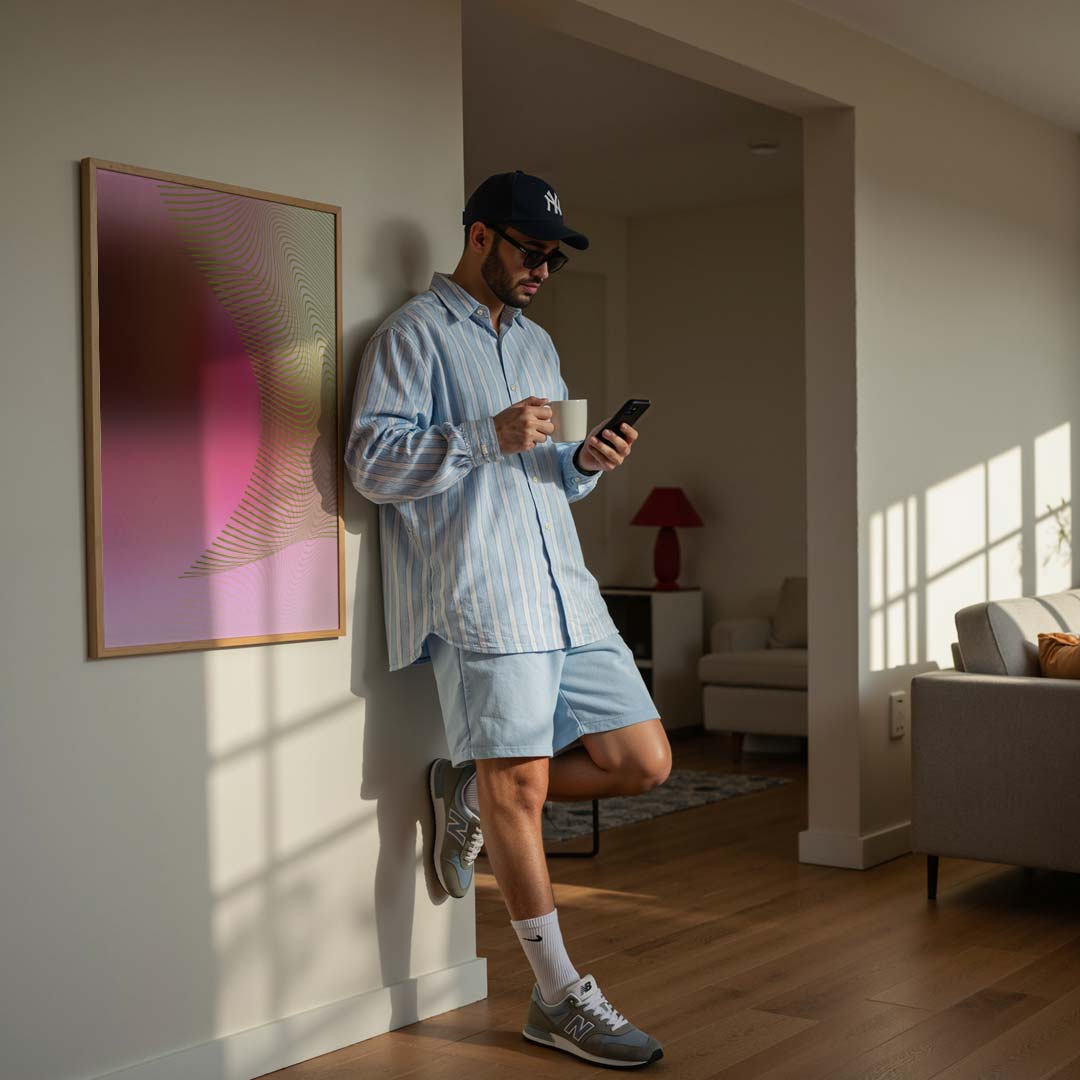 Abstracte Zachte Kleuren Poster-WallArtistic