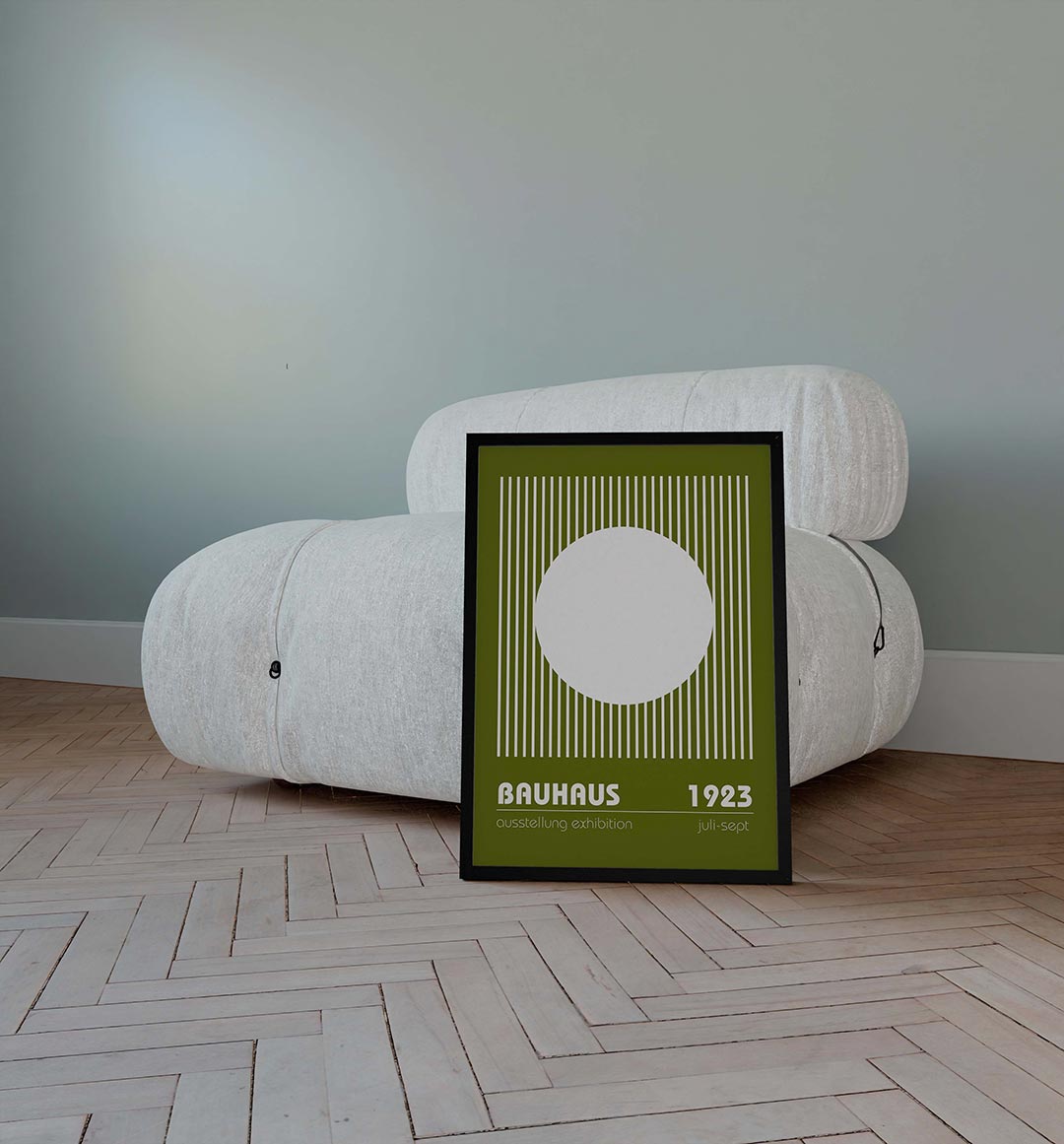 Lijnen en cirkel Poster