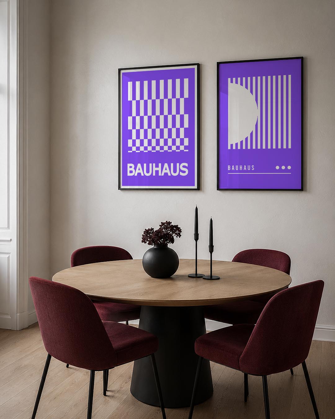 Kleurrijk schaakbord Posterset