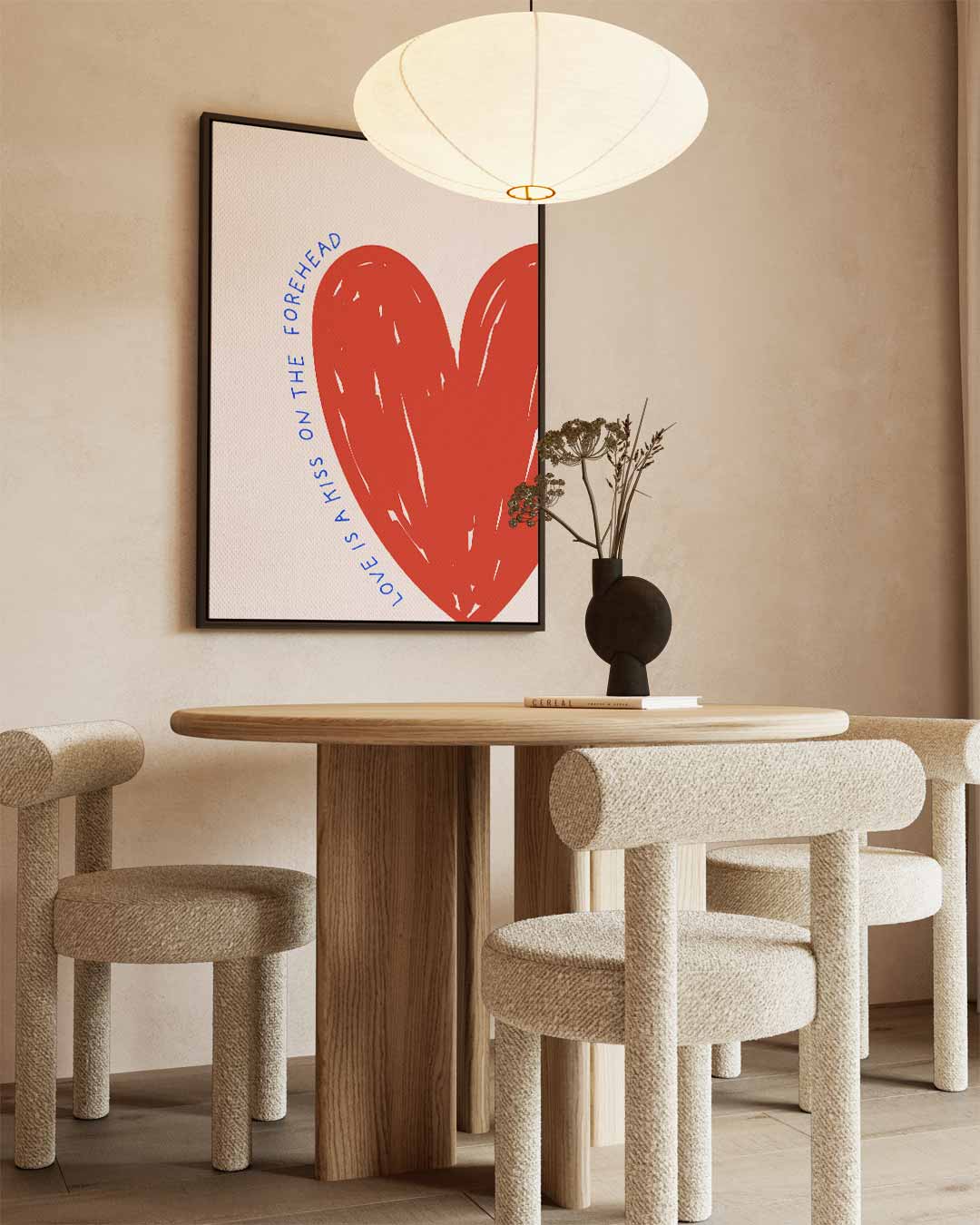 Hartelijke Kuskunst Kunstwerk-canvas-dibond-plexiglas-wanddecoratie-WallArtistic