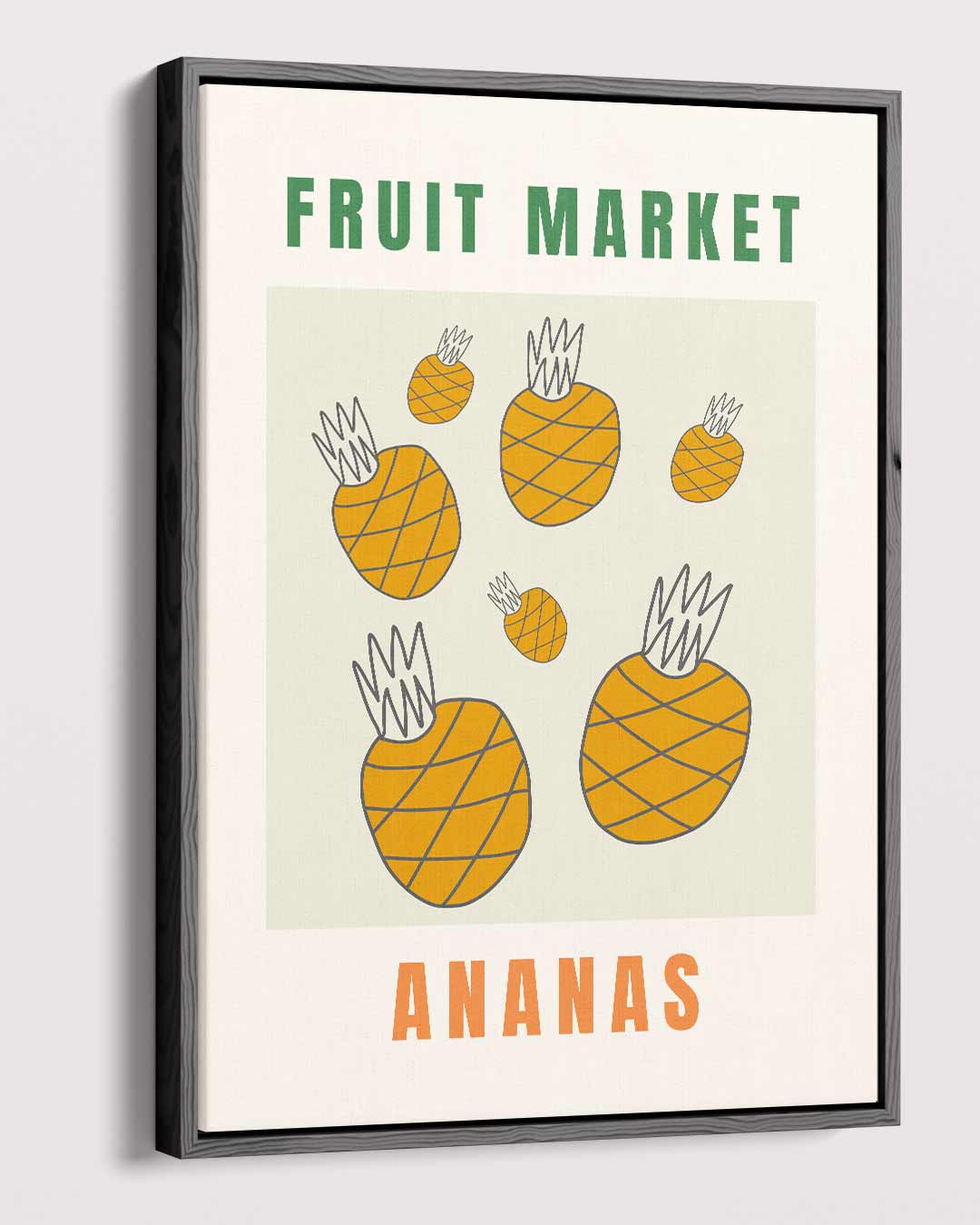 Fruit Market Ananas Poster Kunstwerk-canvas-dibond-plexiglas-wanddecoratie-WallArtistic