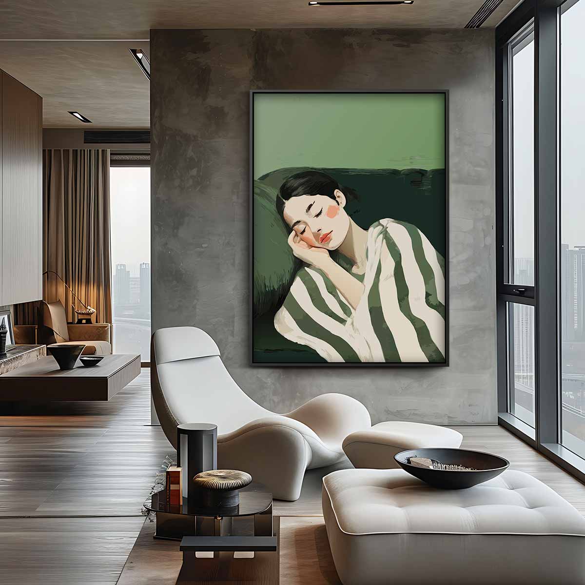 Slapende Schoonheid Kunstwerk-canvas-dibond-plexiglas-wanddecoratie-WallArtistic