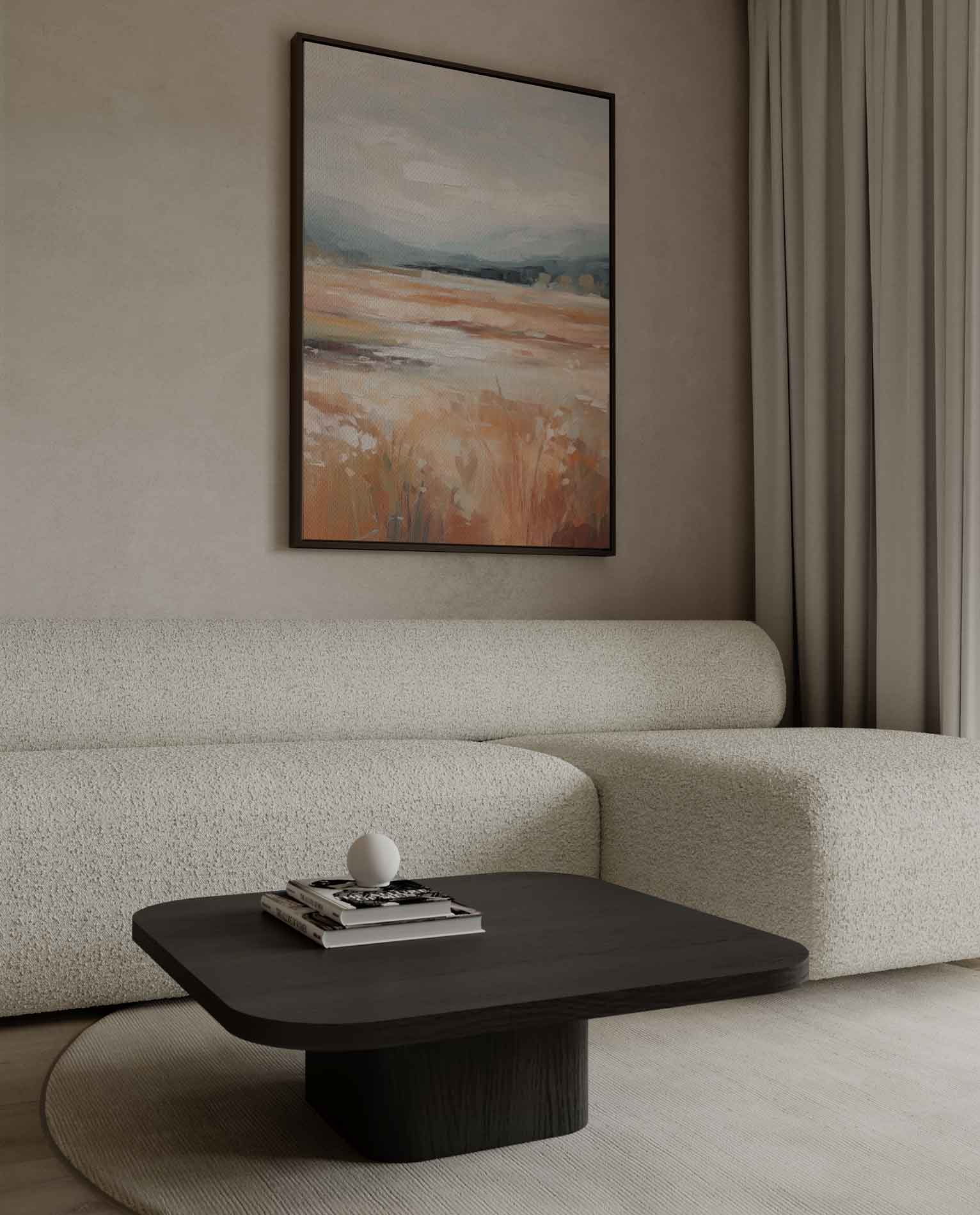 Rustige Herfstlandschap Kunstwerk-canvas-dibond-plexiglas-wanddecoratie-WallArtistic