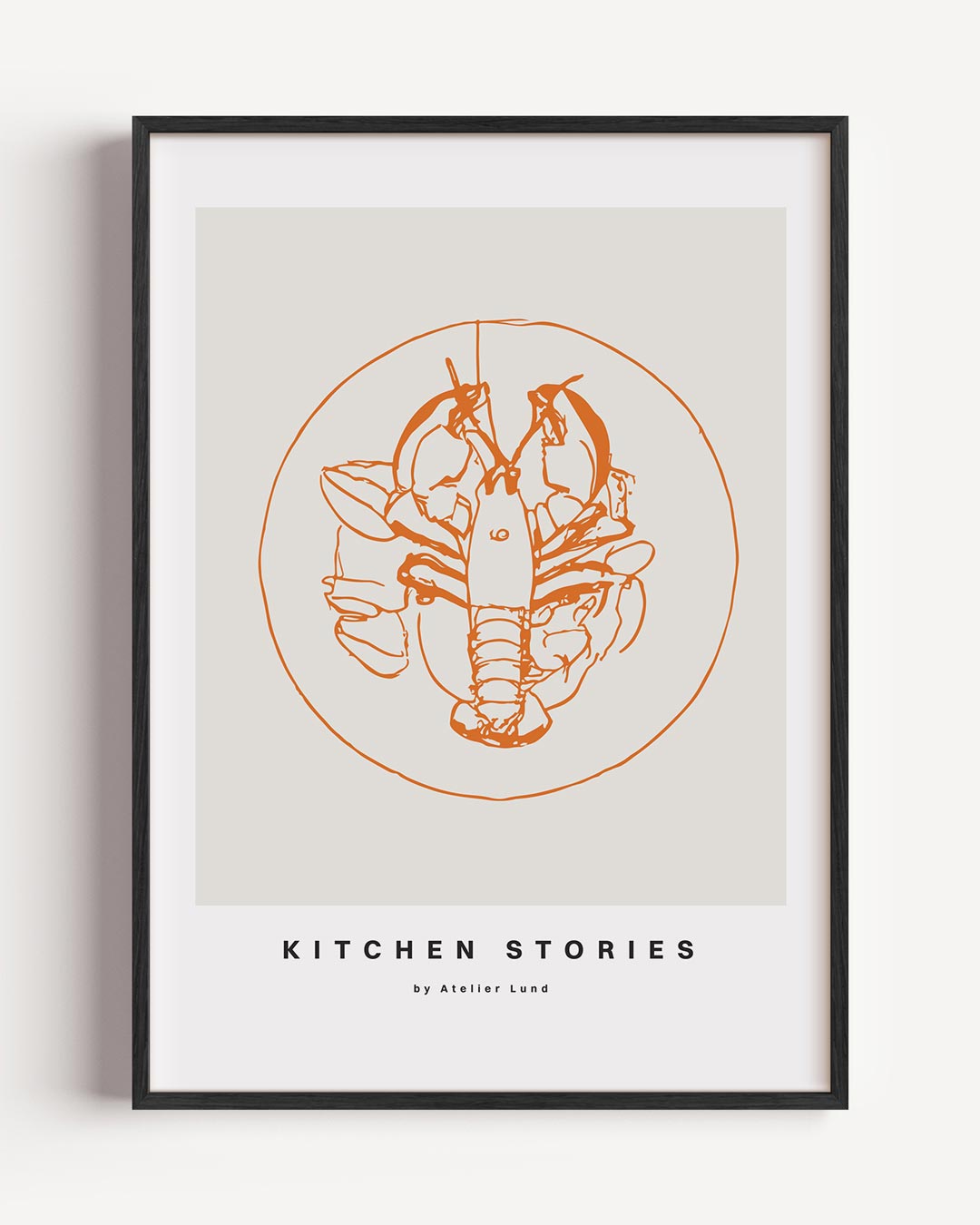 Stijlvolle Kreeft Illustratie Poster-WallArtistic