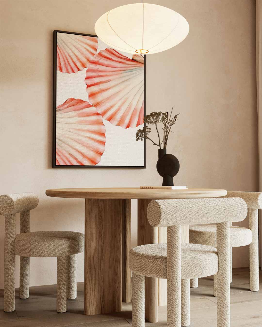 Schilderij van Schelpen Kunstwerk-canvas-dibond-plexiglas-wanddecoratie-WallArtistic