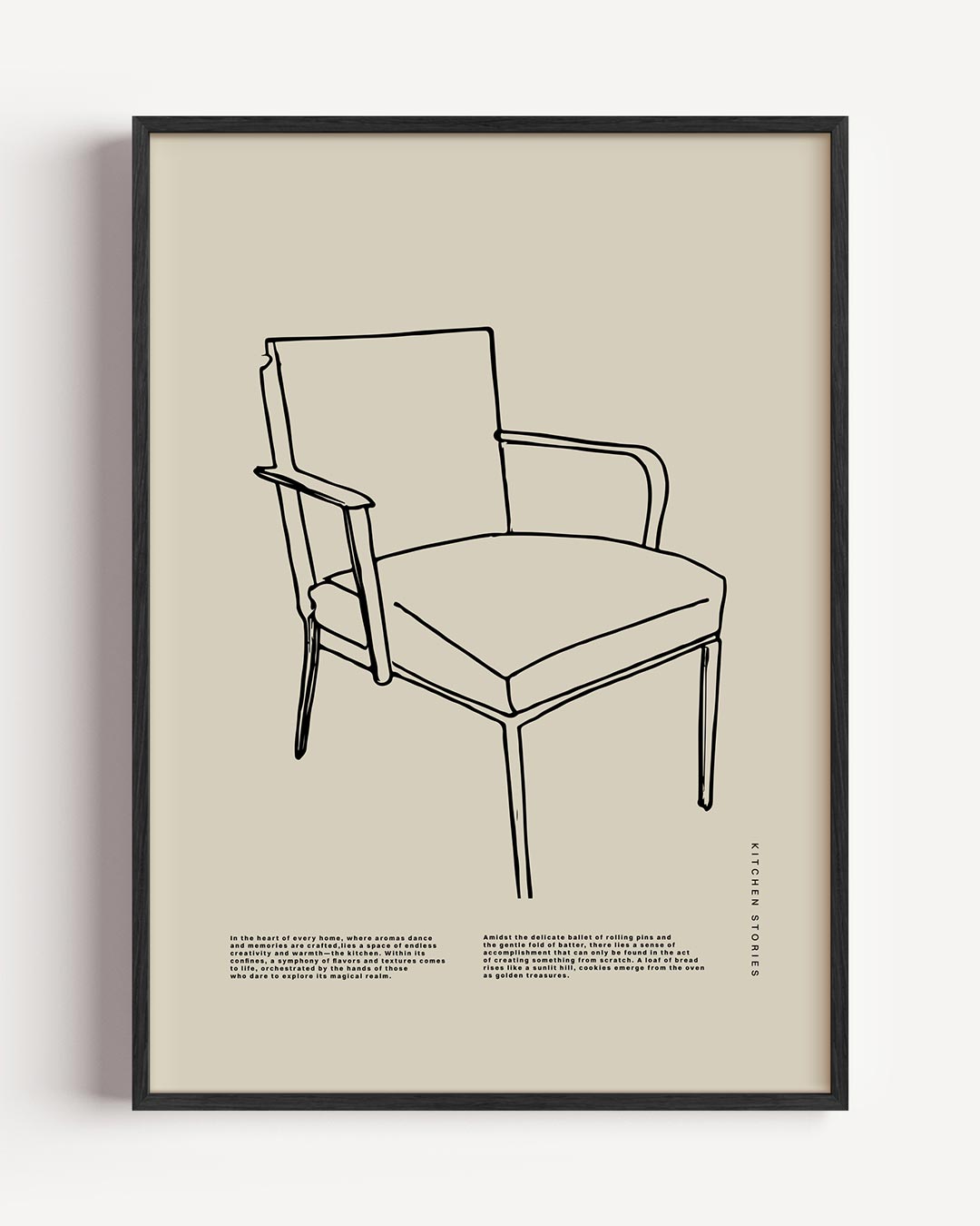 Stijlvolle Minimalistische Stoel Poster-WallArtistic