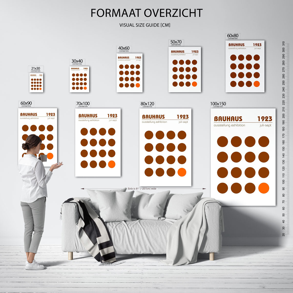 Cirkelpatroon en tekst Poster