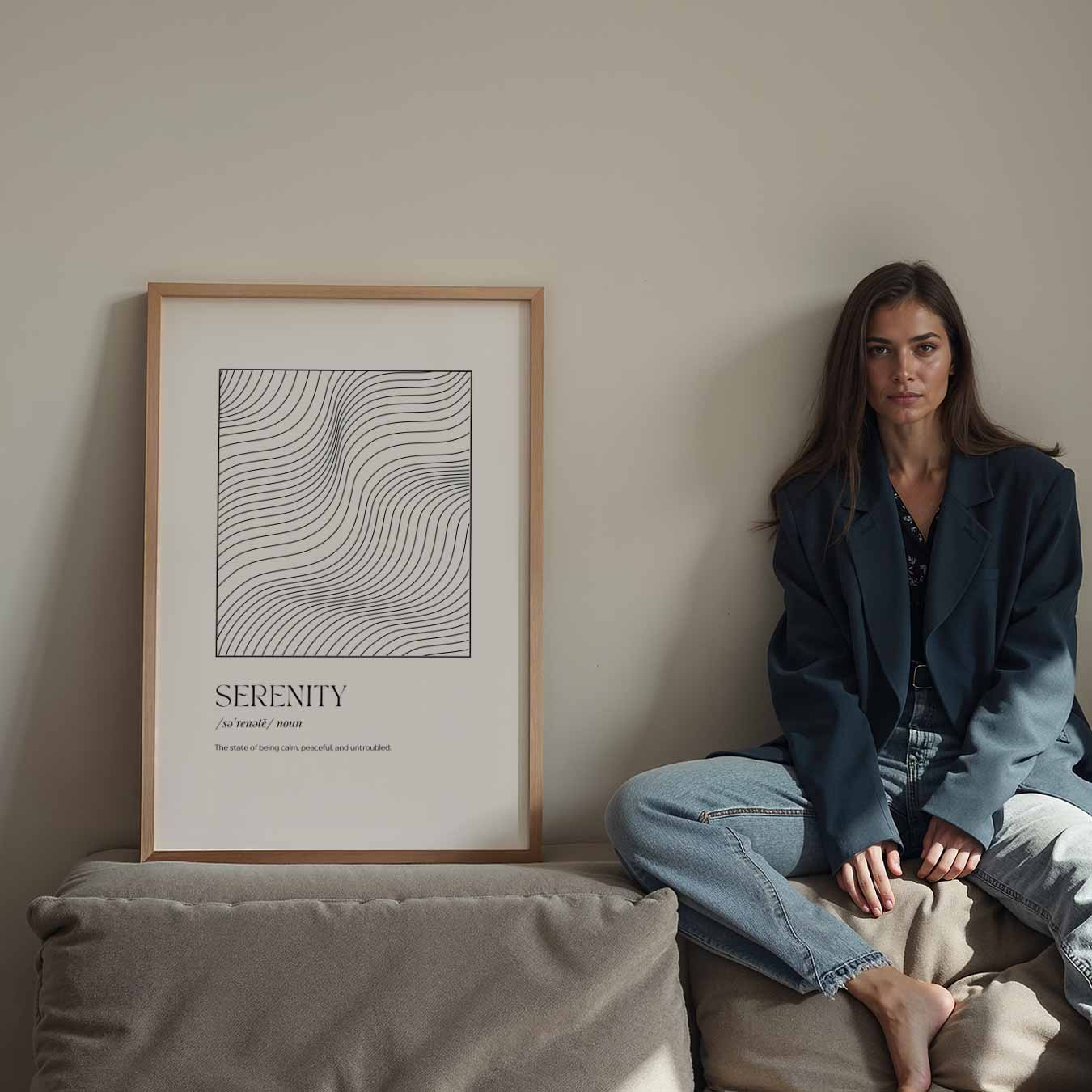 Serenity Lijnkunst Poster