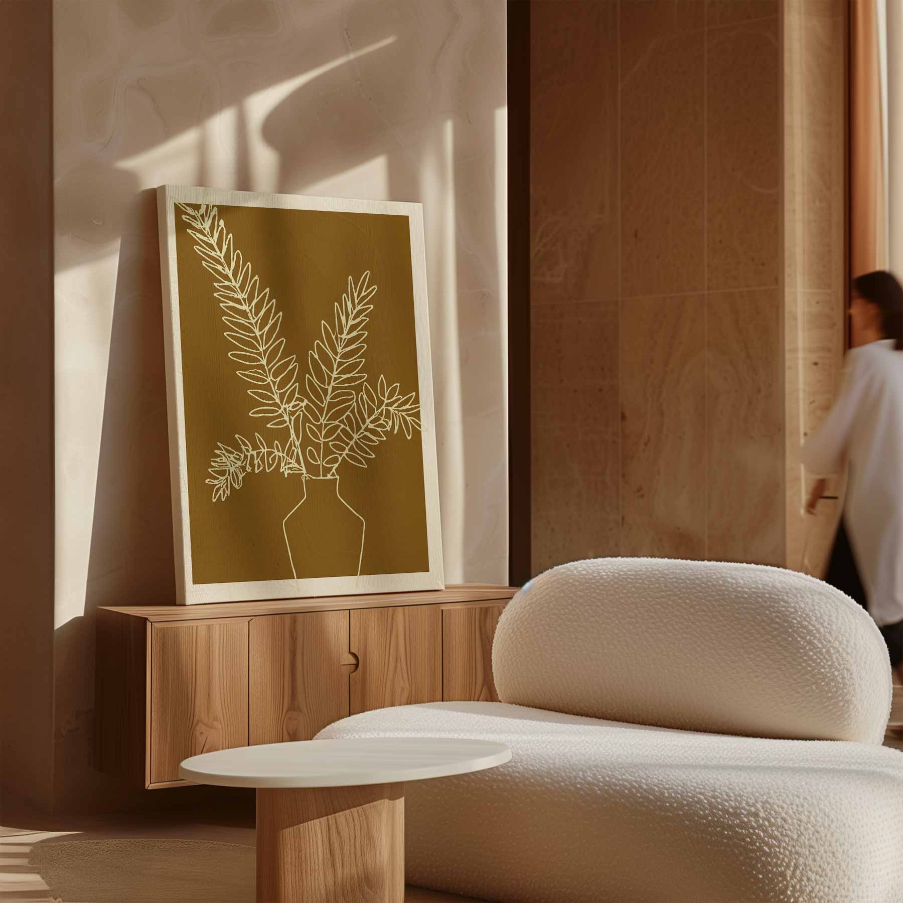 Minimalistische Botanische Illustratie Kunstwerk-canvas-dibond-plexiglas-wanddecoratie-WallArtistic