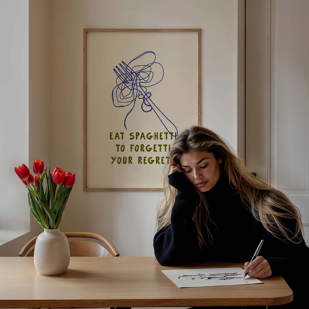 Spaghetti & Forgetti Poster-WallArtistic