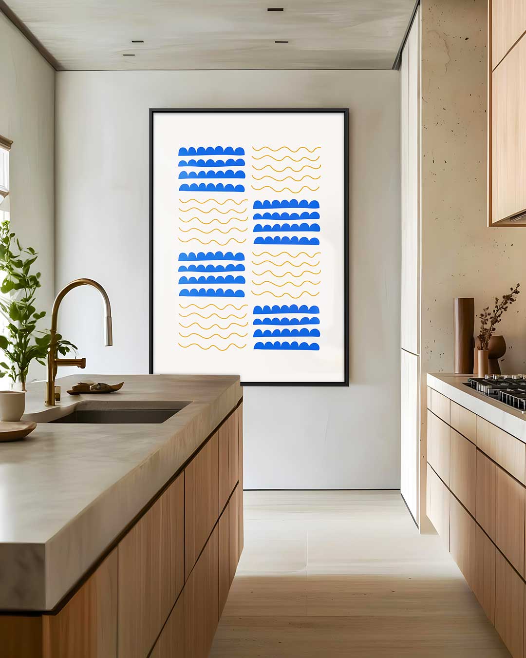 Golven en Boogjes Kunstwerk-canvas-dibond-plexiglas-wanddecoratie-WallArtistic