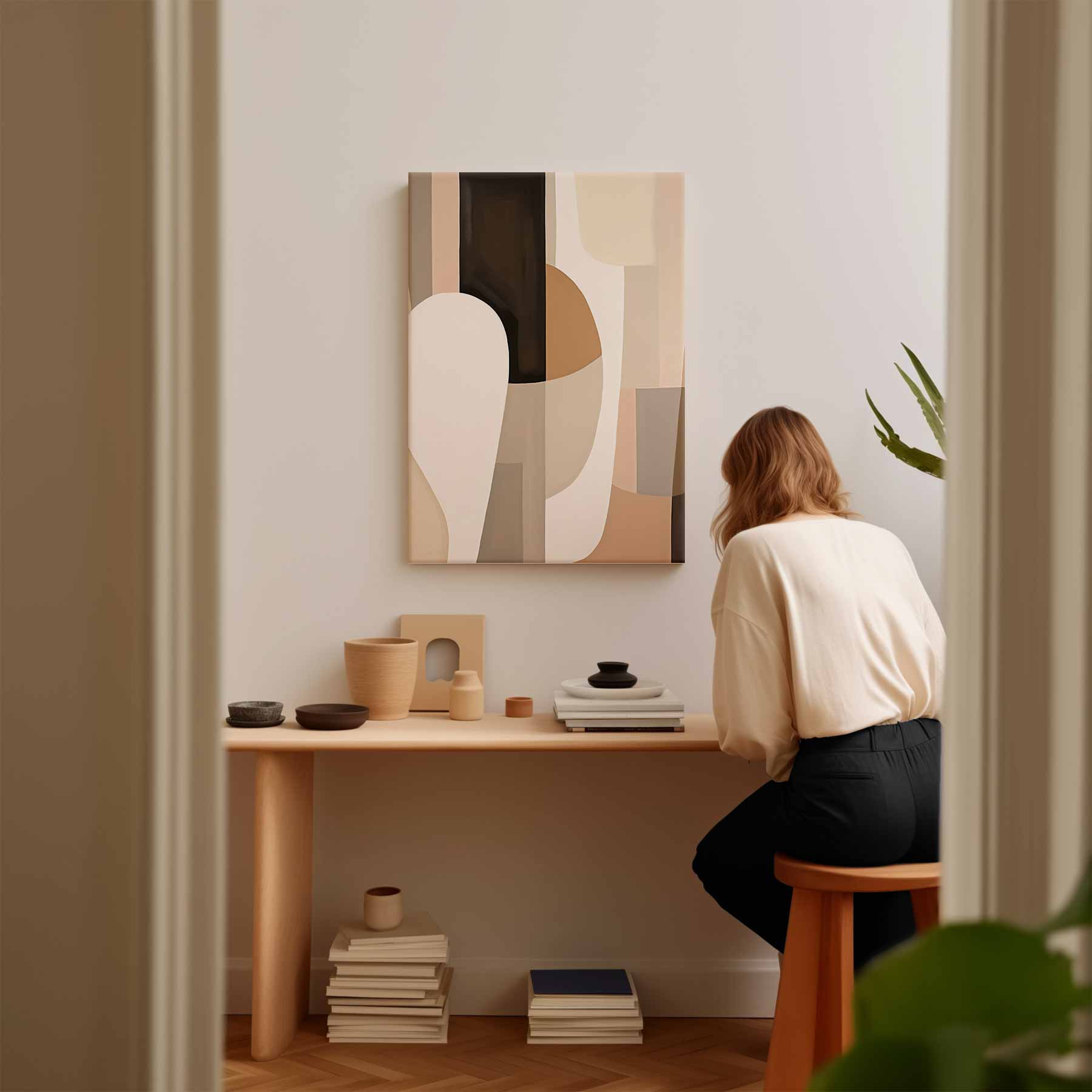 Aardse Harmonie Kunstwerk-canvas-dibond-plexiglas-wanddecoratie-WallArtistic