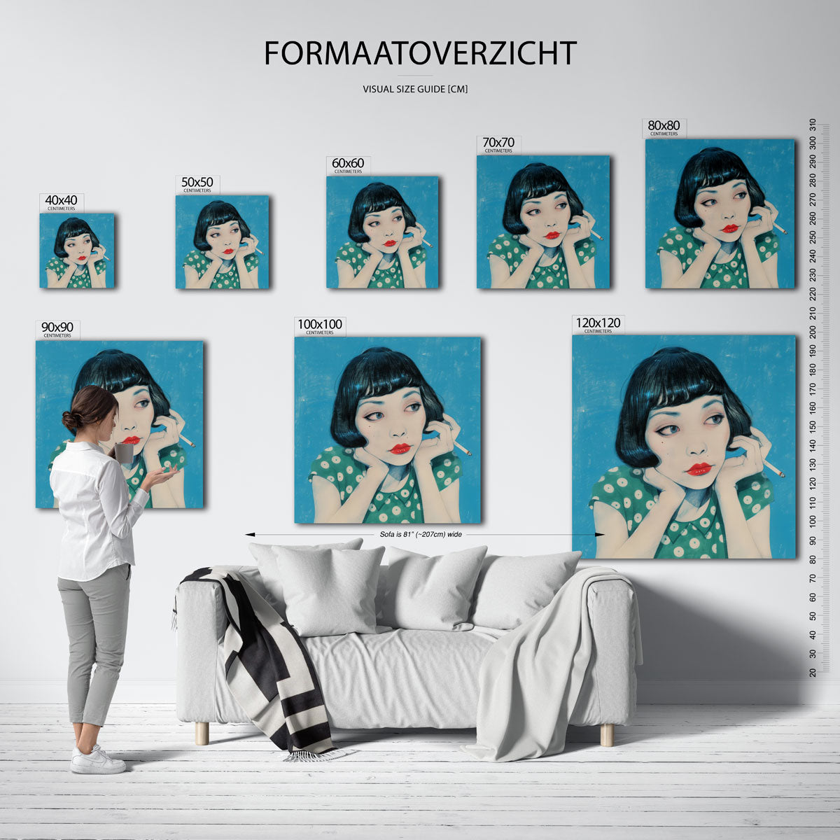 Vrouw met sigaret Poster