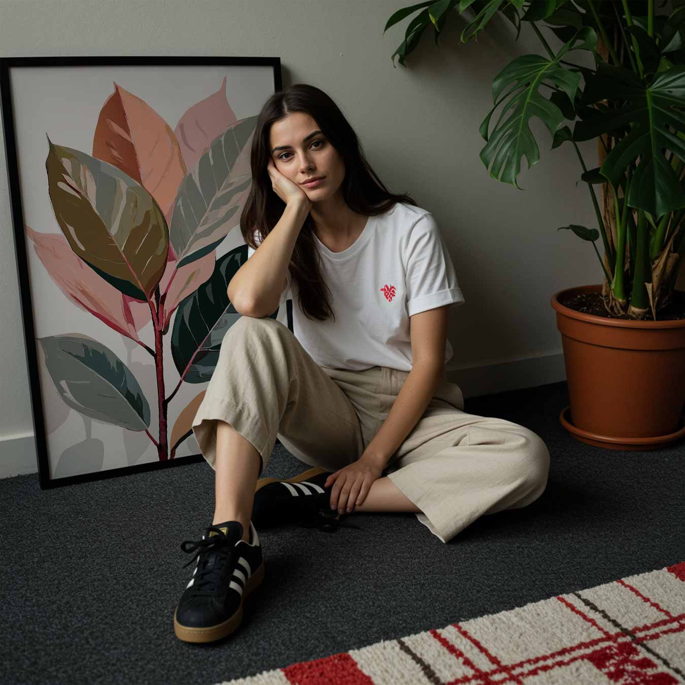 Botanische Kunstposter met Bladeren Poster