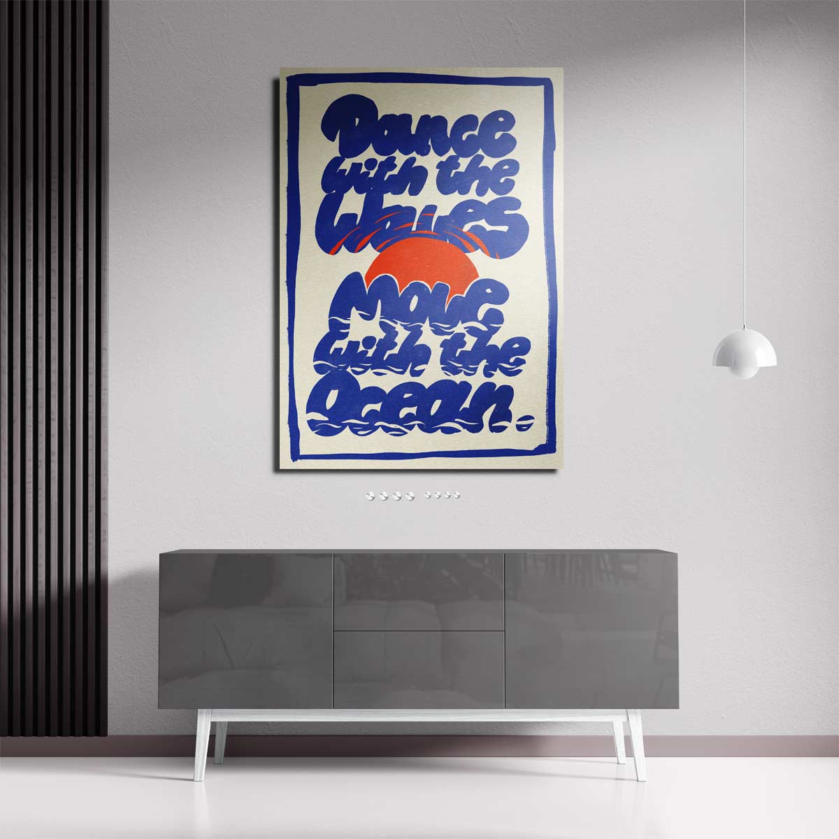 Dans met de Golven Kunstwerk-canvas-dibond-plexiglas-wanddecoratie-WallArtistic