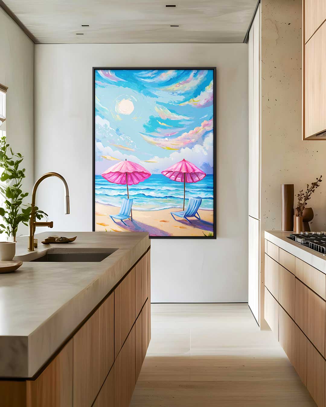 Zomerse Stranddag Kunstwerk-canvas-dibond-plexiglas-wanddecoratie-WallArtistic