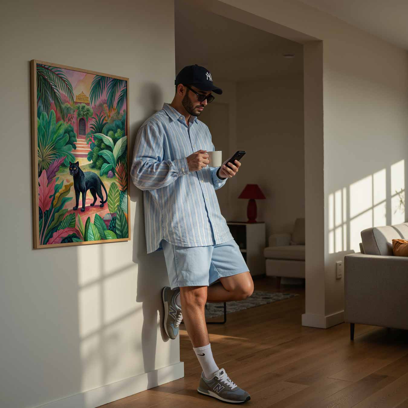 Tropische Panter Paradijs Poster-WallArtistic