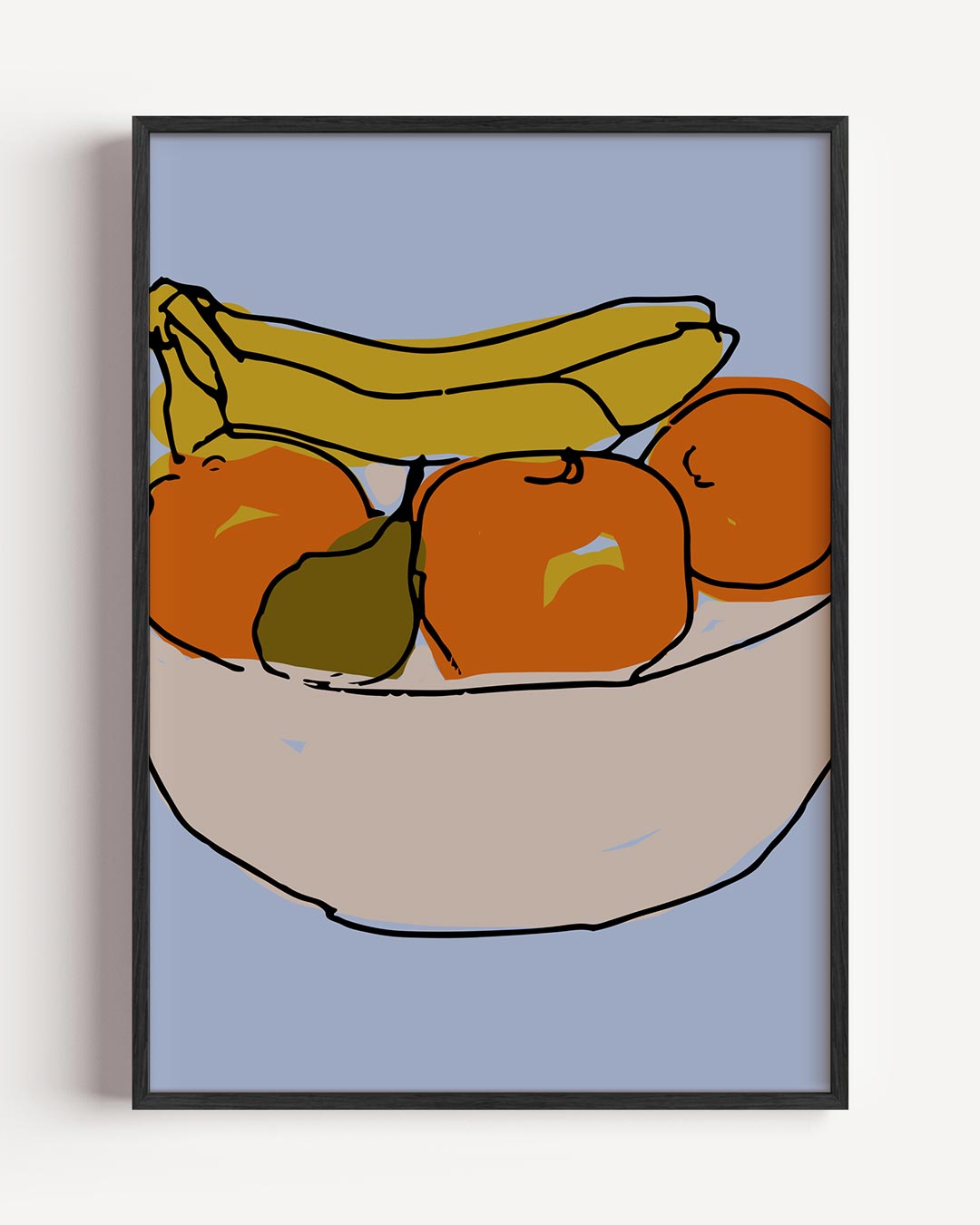 Kleurrijke Fruitmand Illustratie Poster-WallArtistic