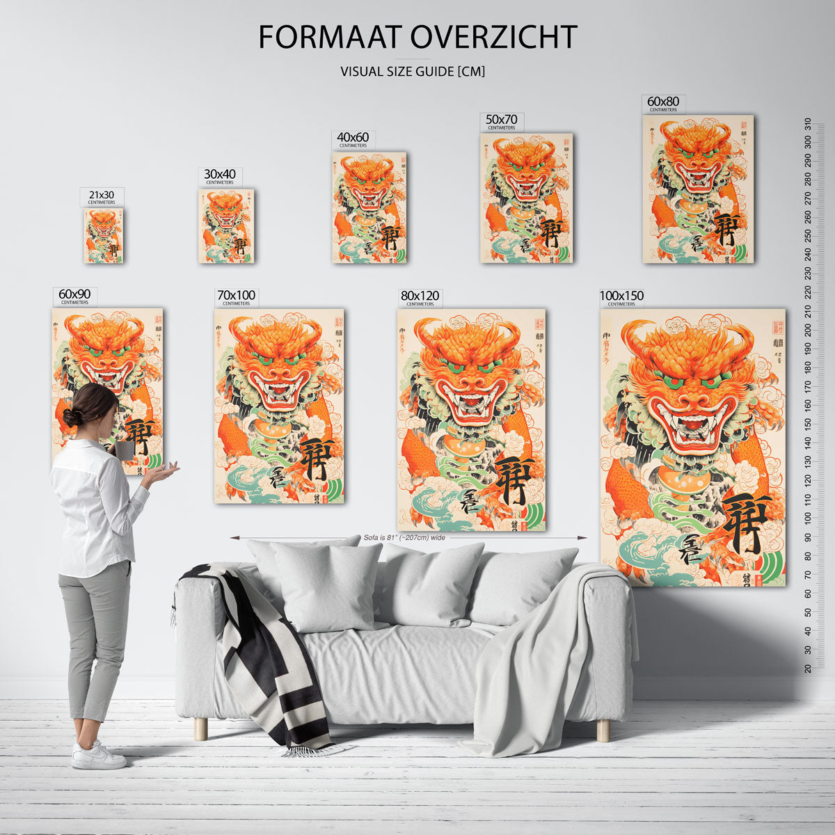 Draak met vurige manen Poster