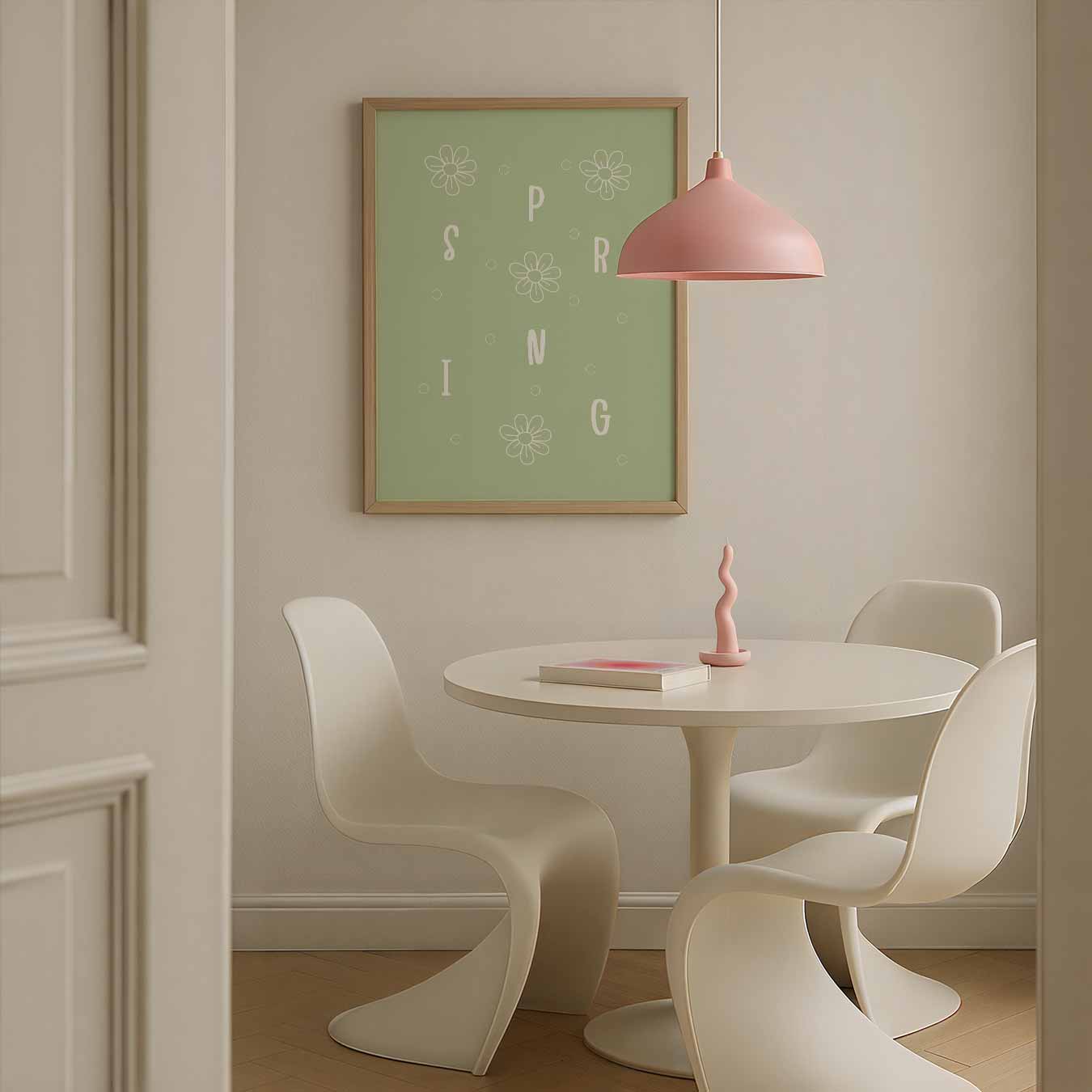 Vrolijke Lente Bloem Poster