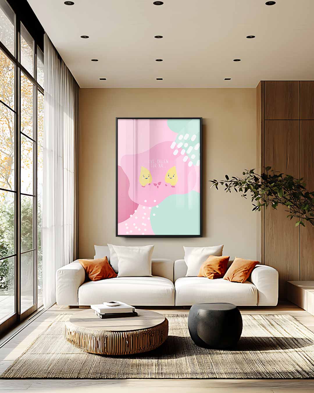 Liefdevolle Bladeren Kunstwerk-canvas-dibond-plexiglas-wanddecoratie-WallArtistic