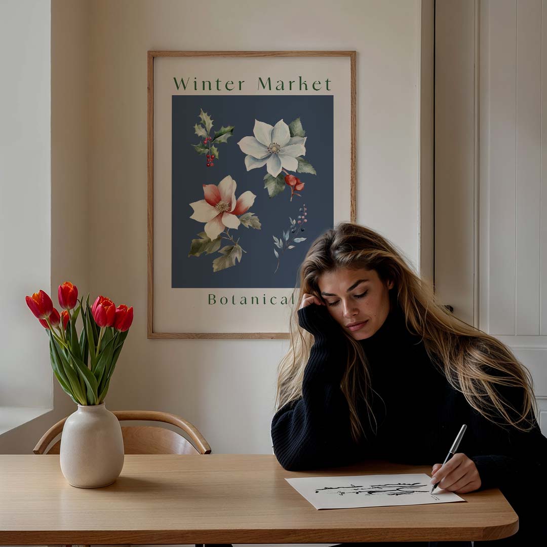 Winter Market Botanische Poster-WallArtistic