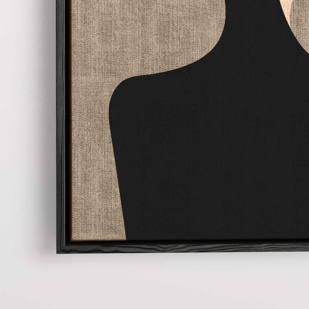 Elegante Silhouet in Profiel Kunstwerk-canvas-dibond-plexiglas-wanddecoratie-WallArtistic