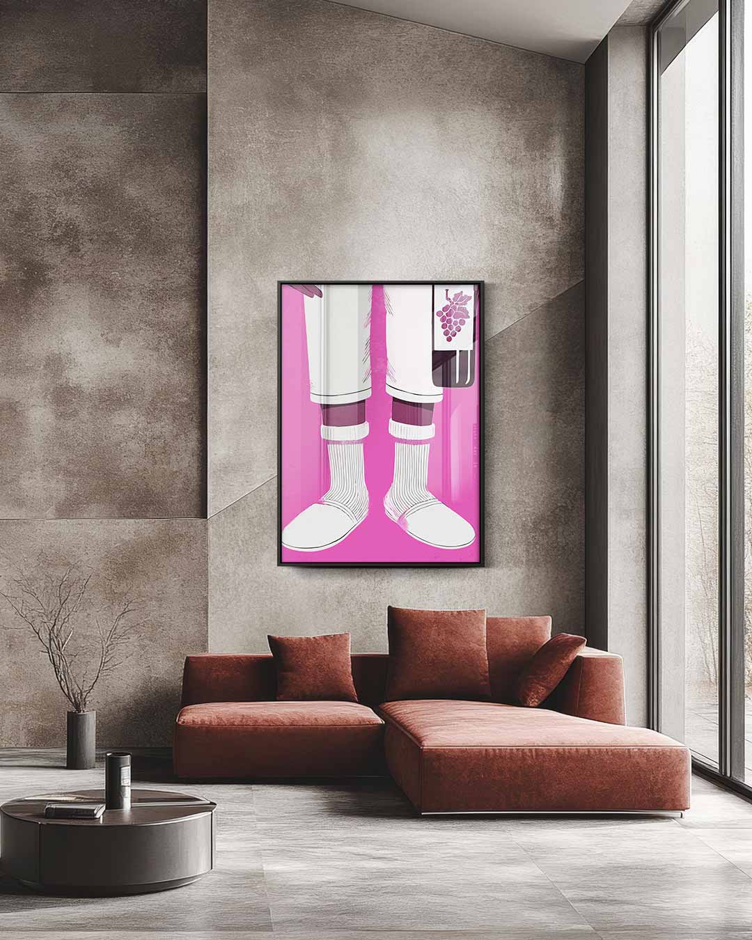 Vrolijke Wijnsokken Kunstwerk-canvas-dibond-plexiglas-wanddecoratie-WallArtistic