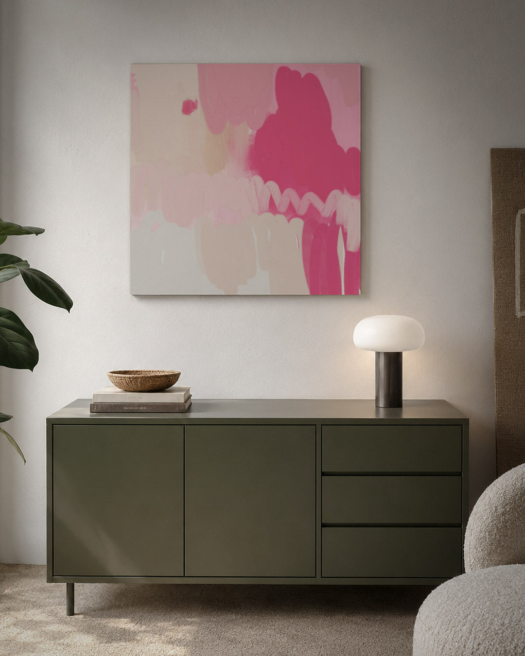 Vloeiende kleurencompositie Kunstwerk