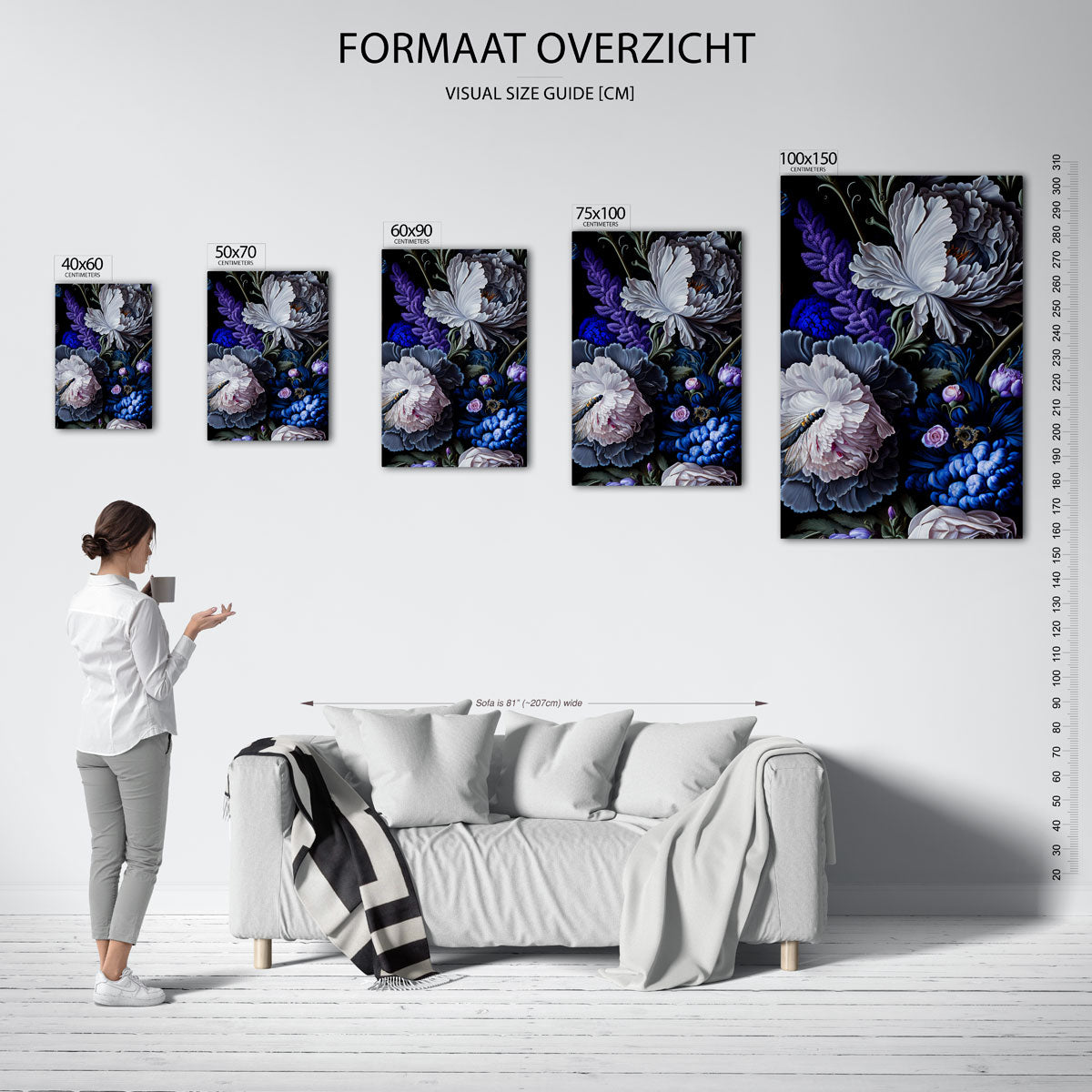 Bloemrijke fantasie Kunstwerk