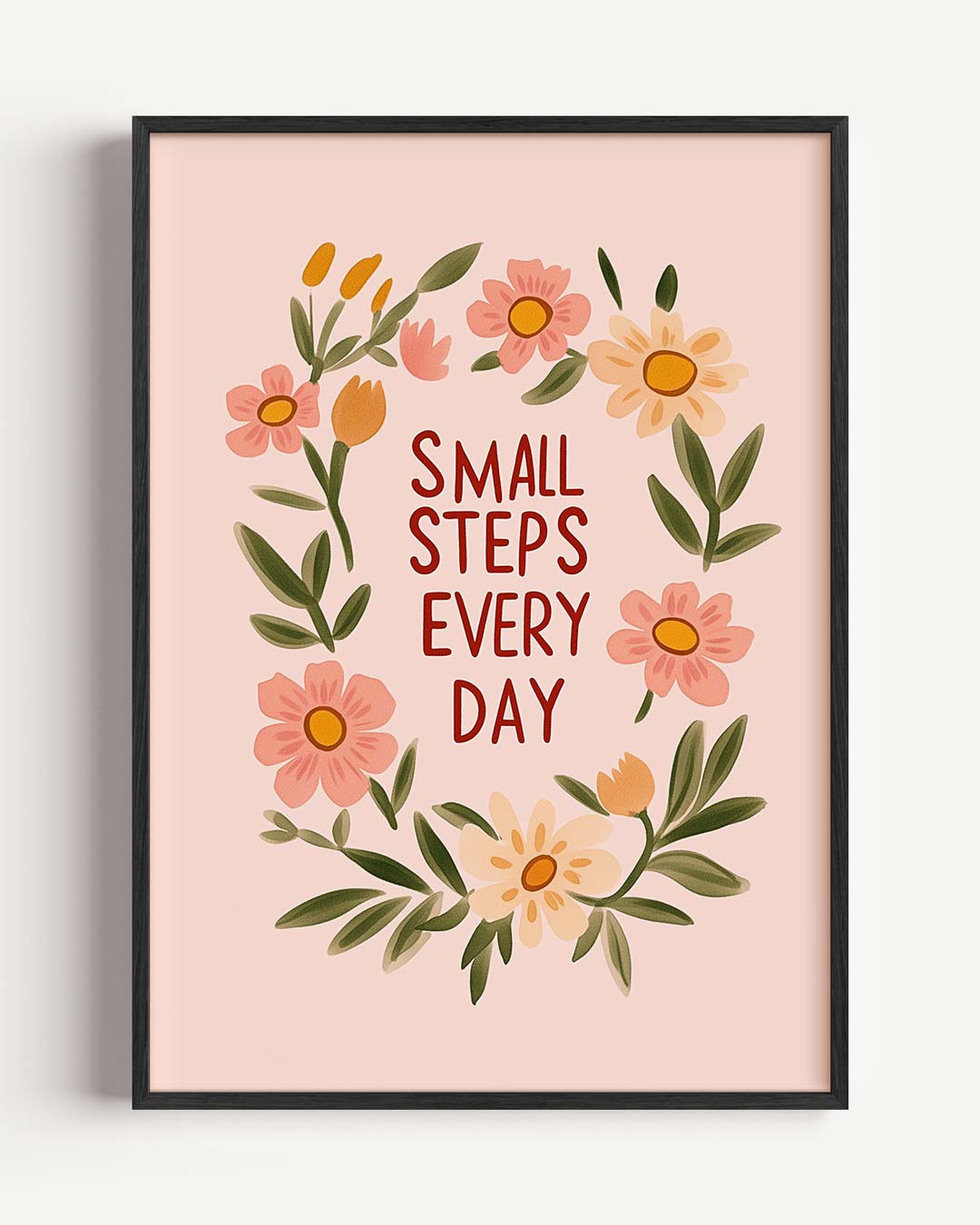 Motiverende Bloemen Poster-WallArtistic