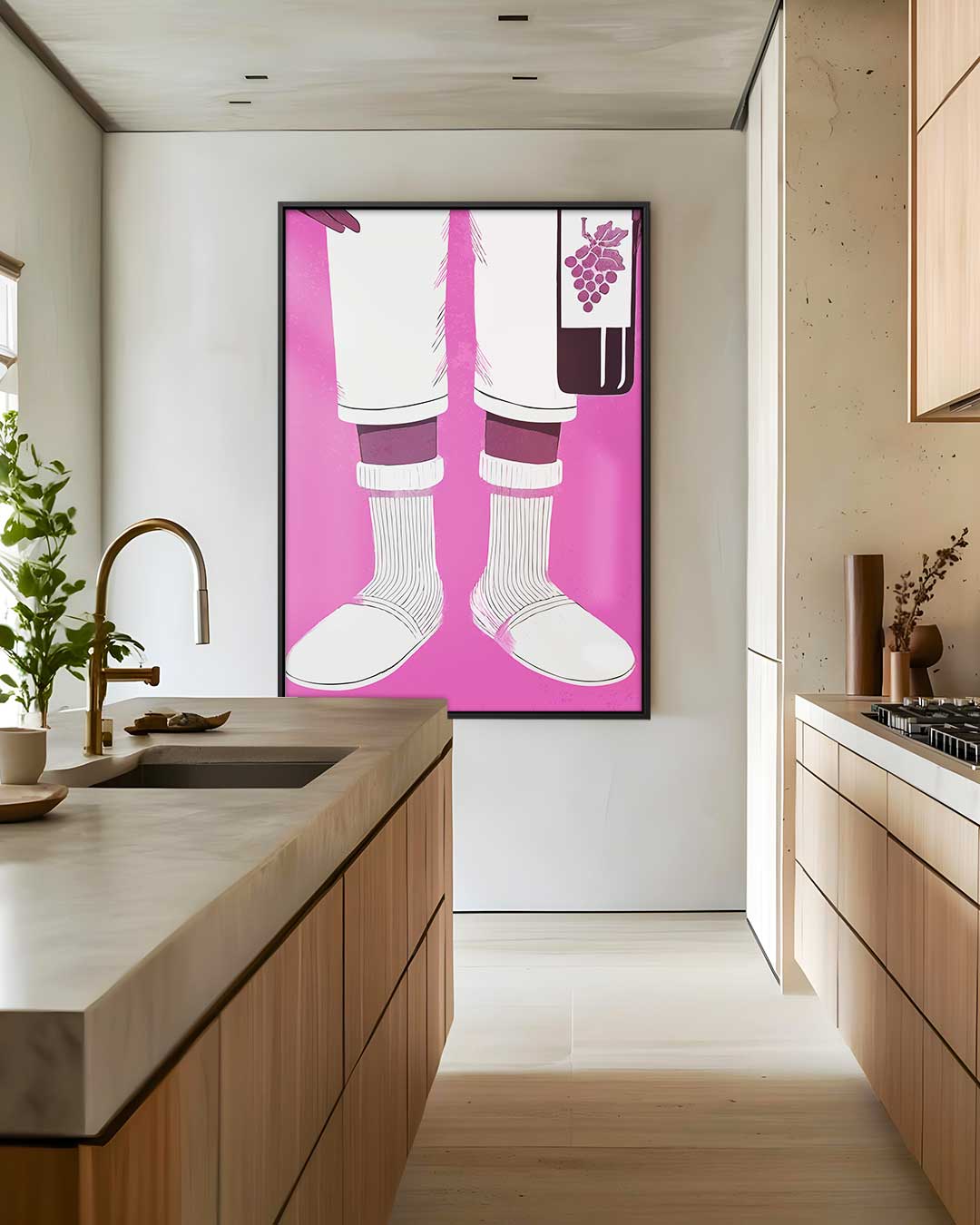Vrolijke Wijnsokken Kunstwerk-canvas-dibond-plexiglas-wanddecoratie-WallArtistic
